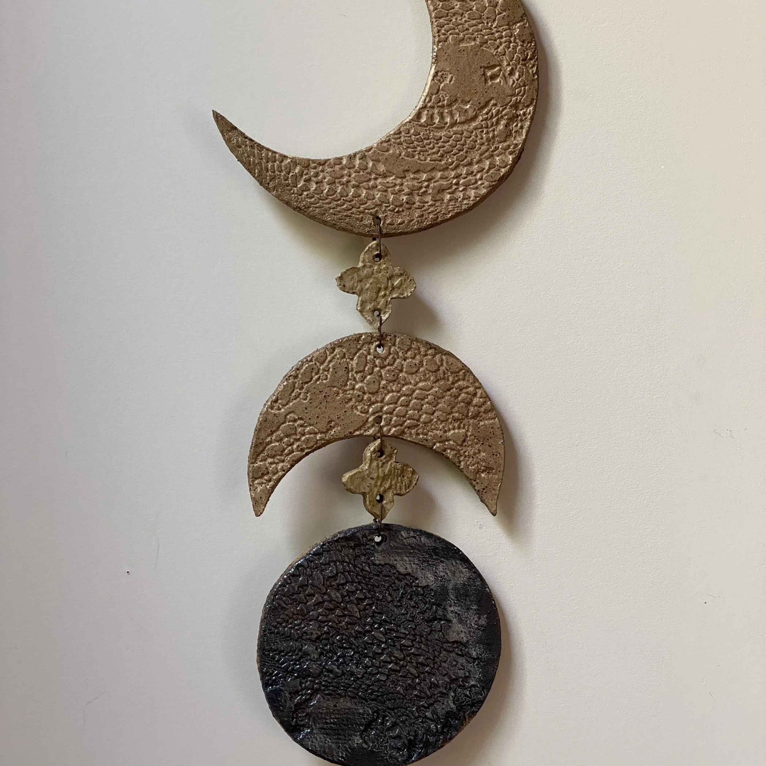Unearthed Moon Phase Ceramic Wallhanging - Six