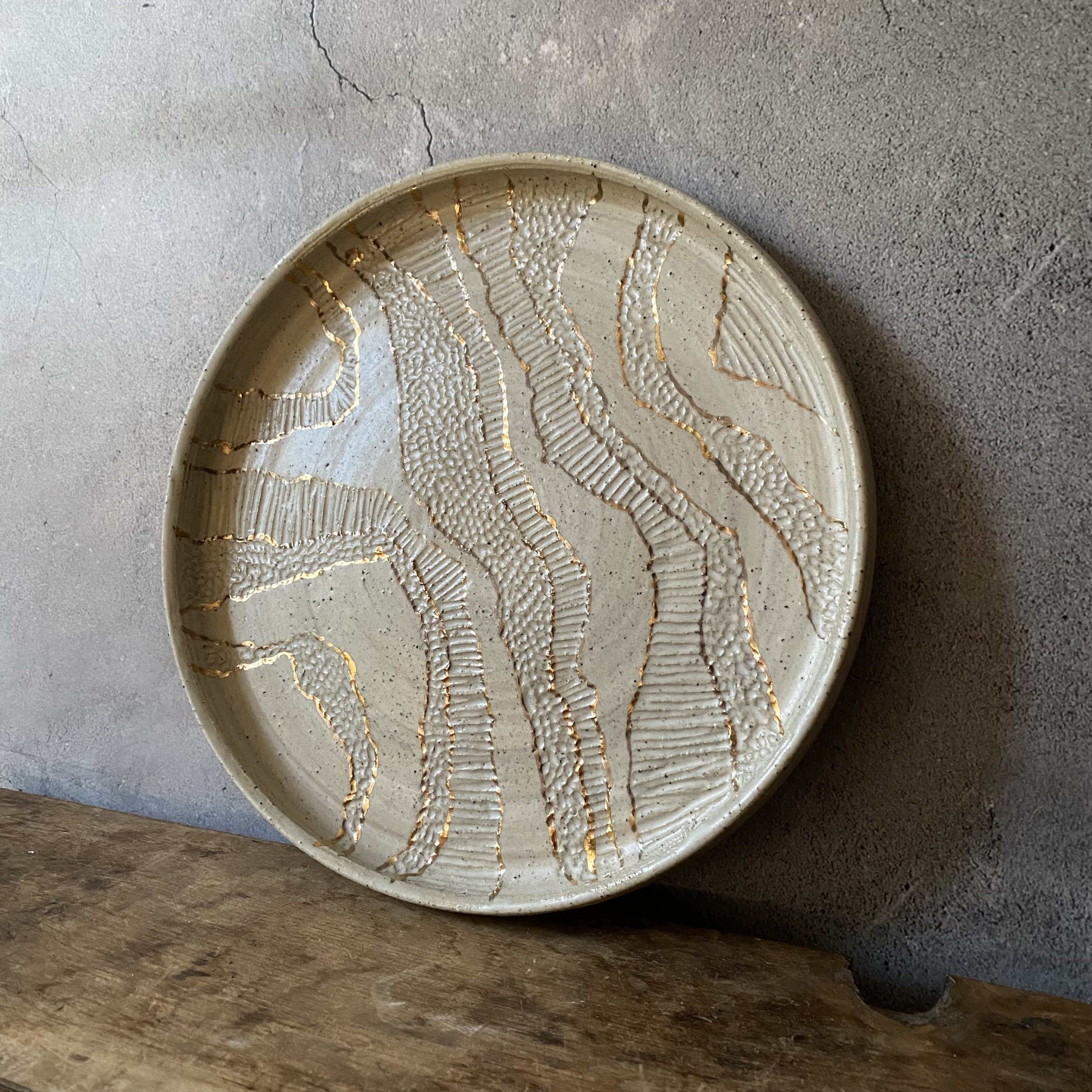Unearthed Gold Seams ceramic platter (Copy)