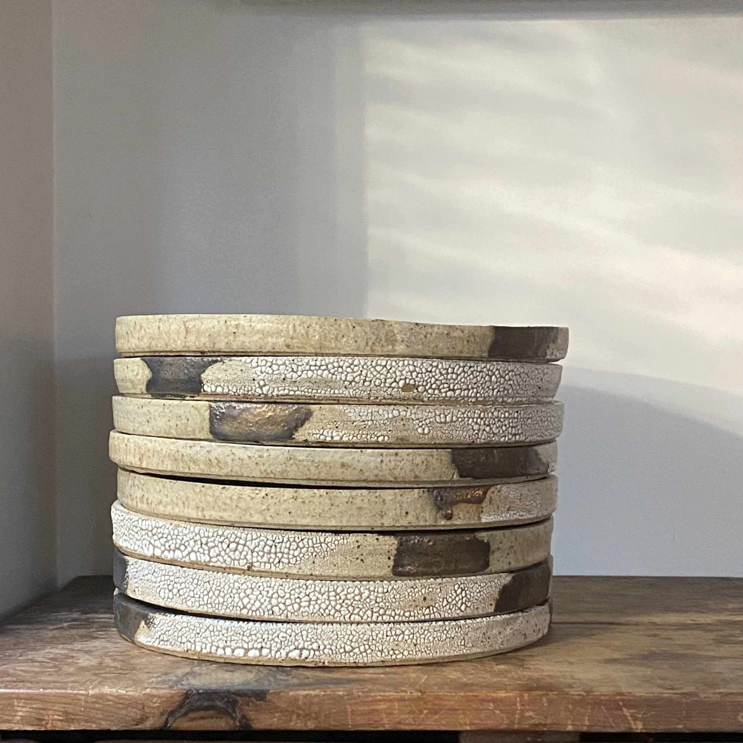 Unearthed Bronze seam plate handmade ceramics