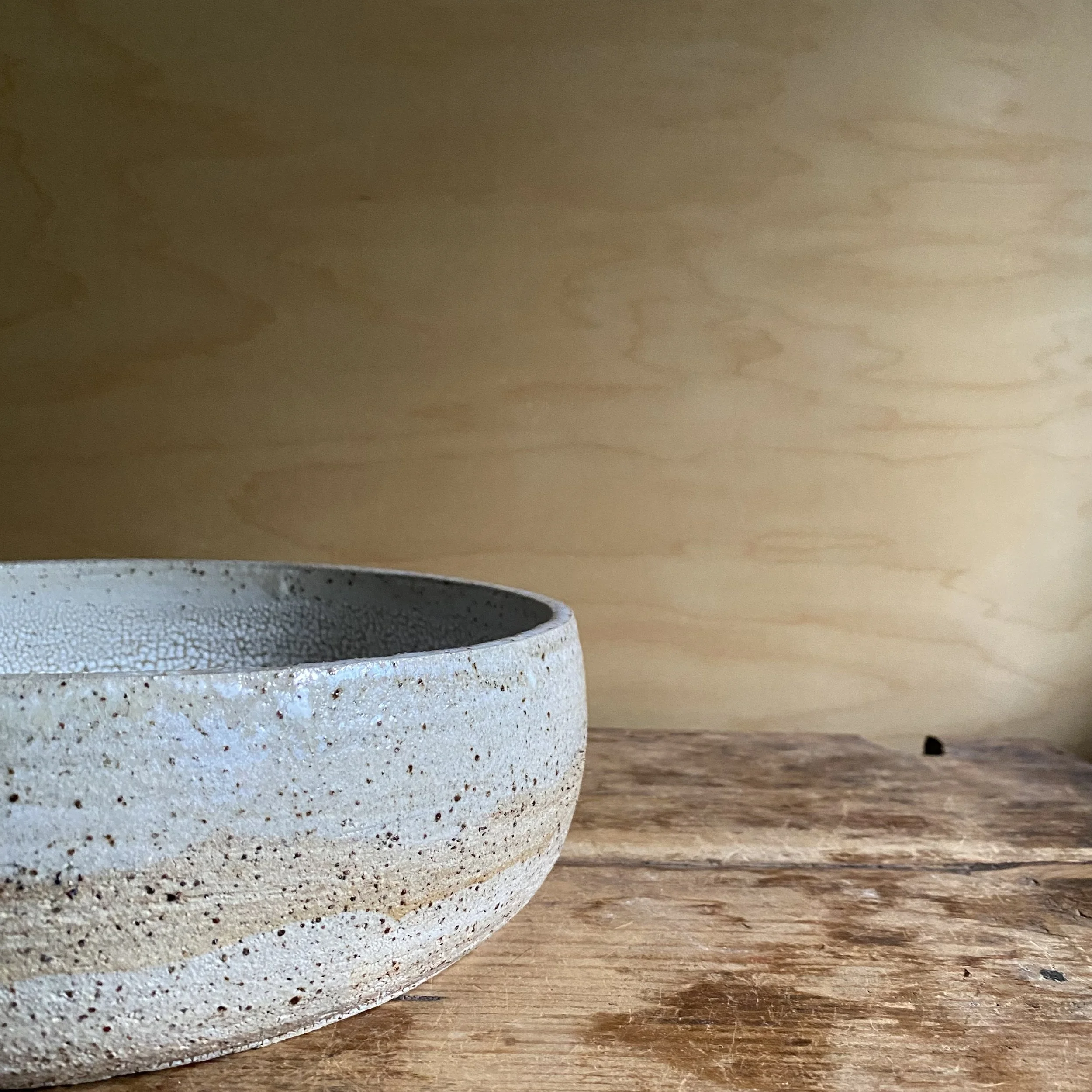 Handmade ceramic Cracked Earth Bowl detail