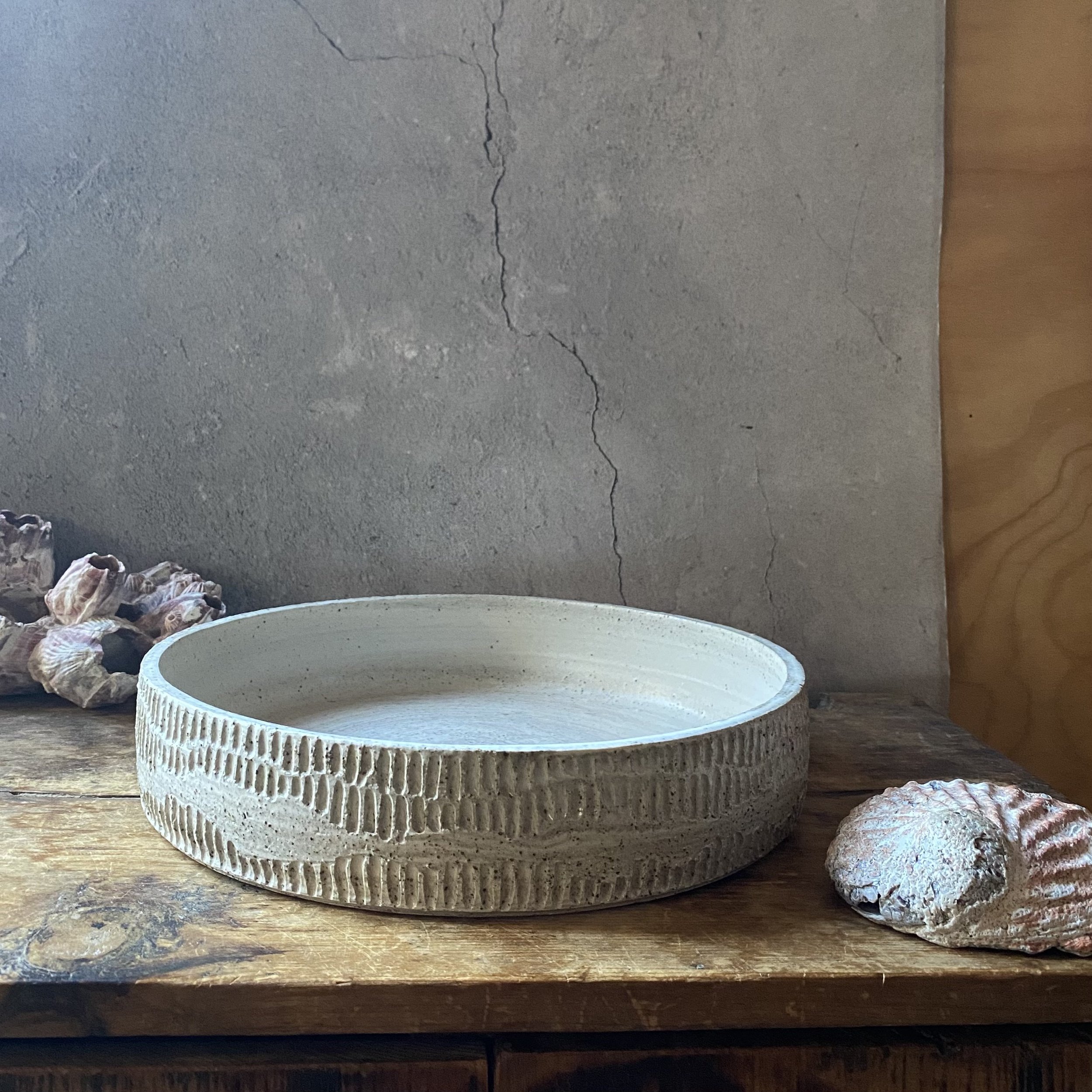 Unearthed Dune handmade pottery display bowl