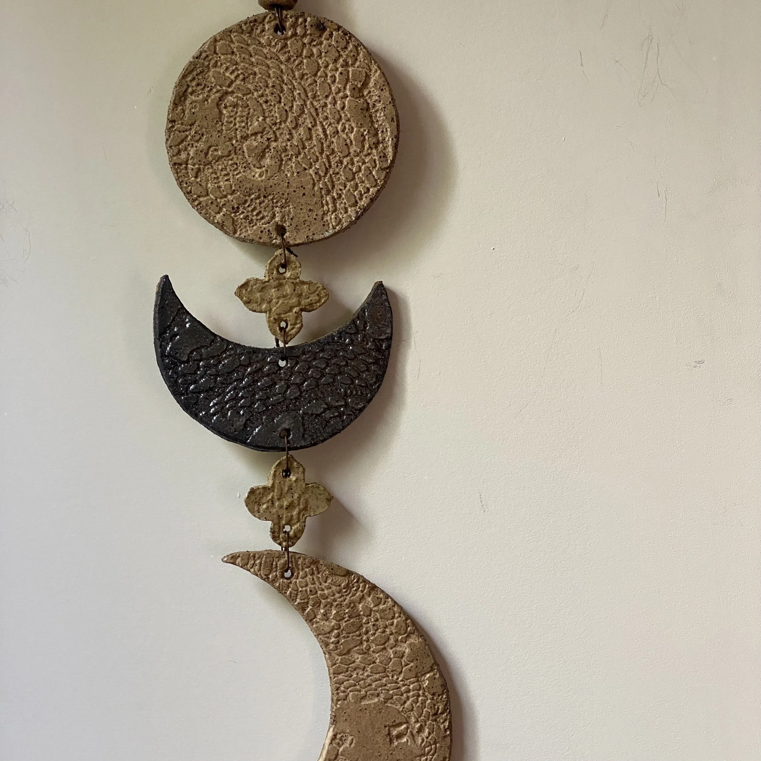 Unearthed Moon Phase Ceramic Wallhanging - Six