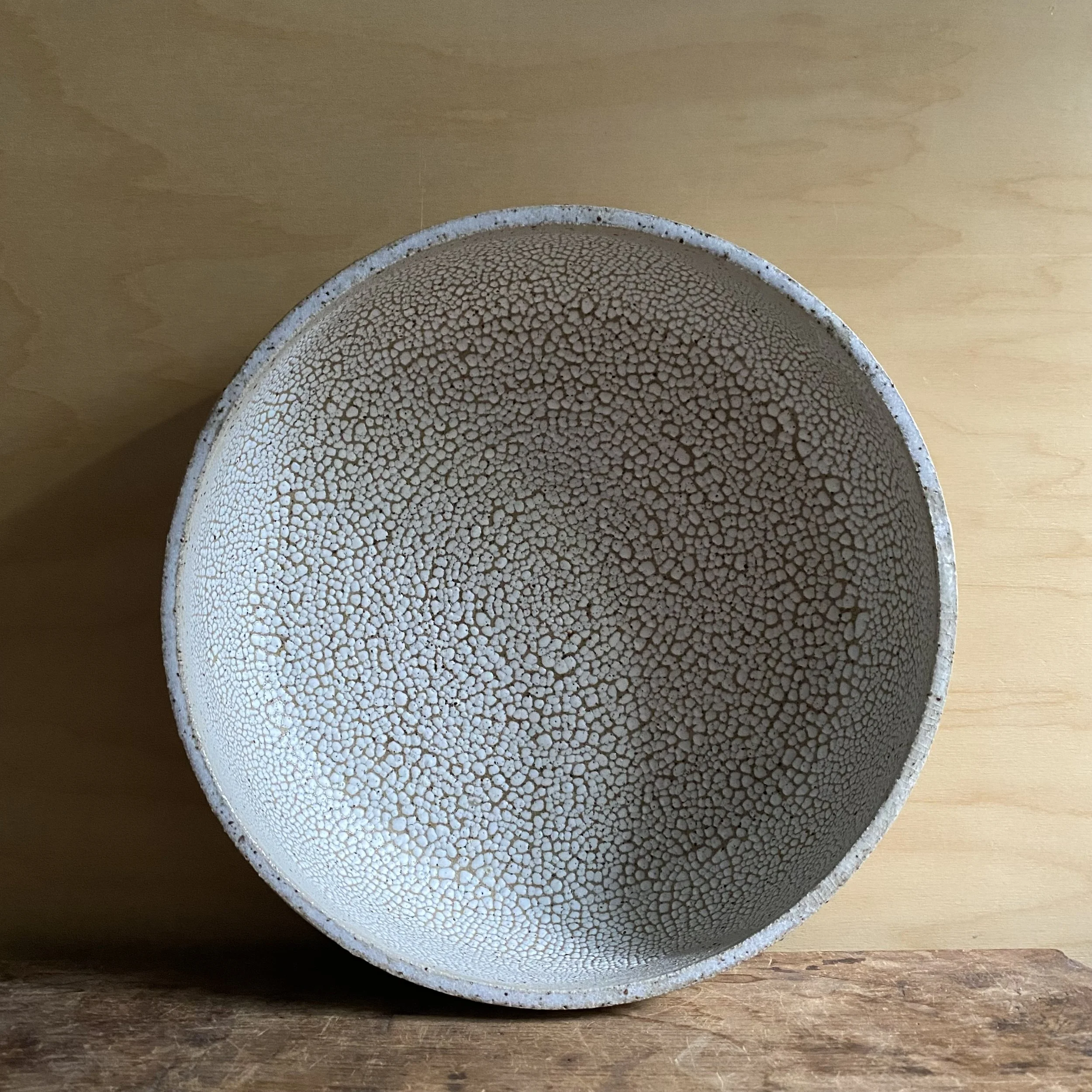 Handmade ceramic Cracked Earth Bowl interior