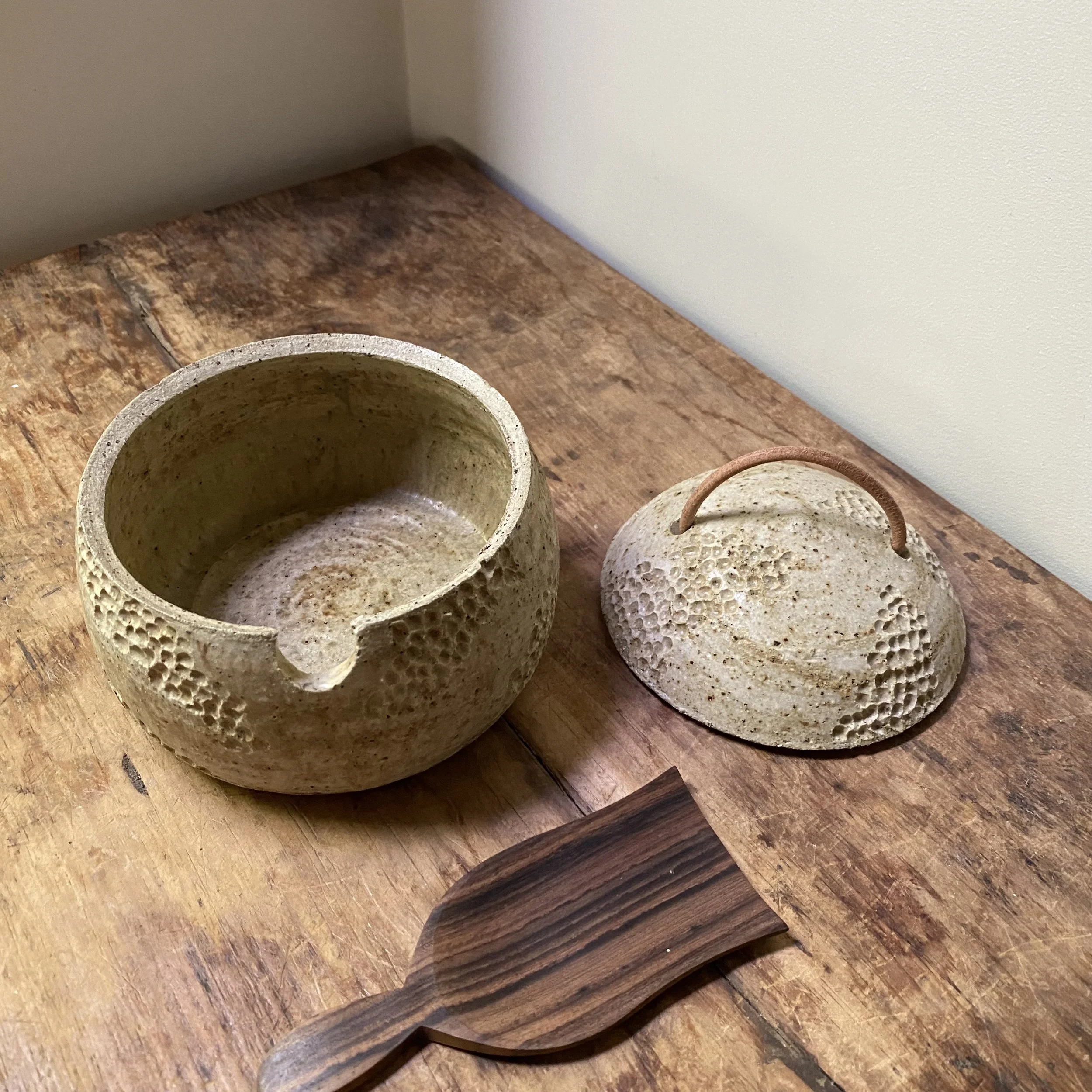 Hand carved ceramic Topography vessel