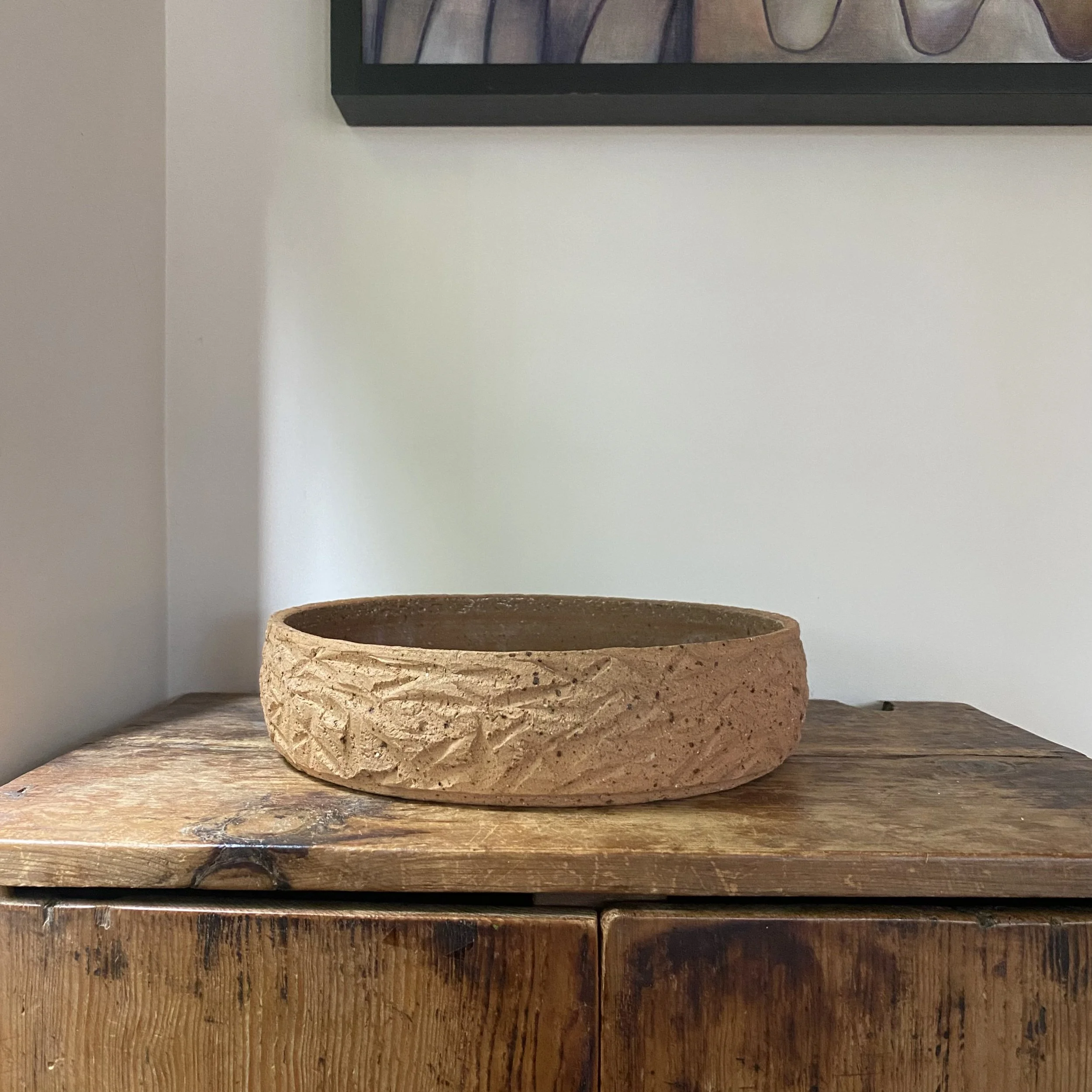Unearthed Rockface Bowl - raw exterior