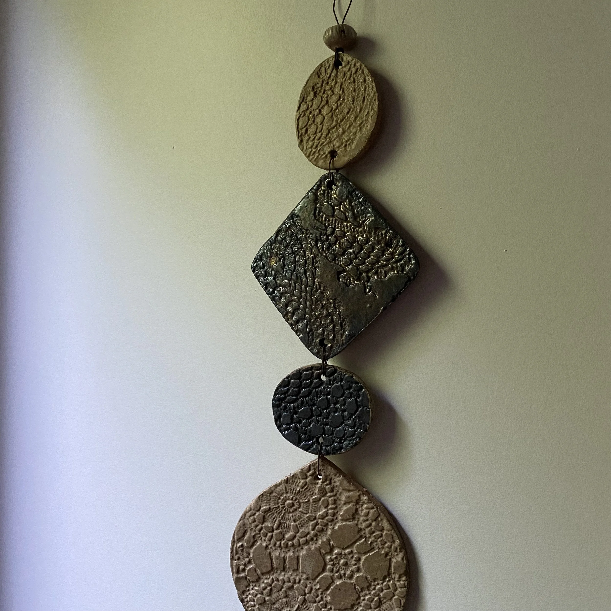 Unearthed Large Flora Wall Hanging - Earthy Bronze Glaze