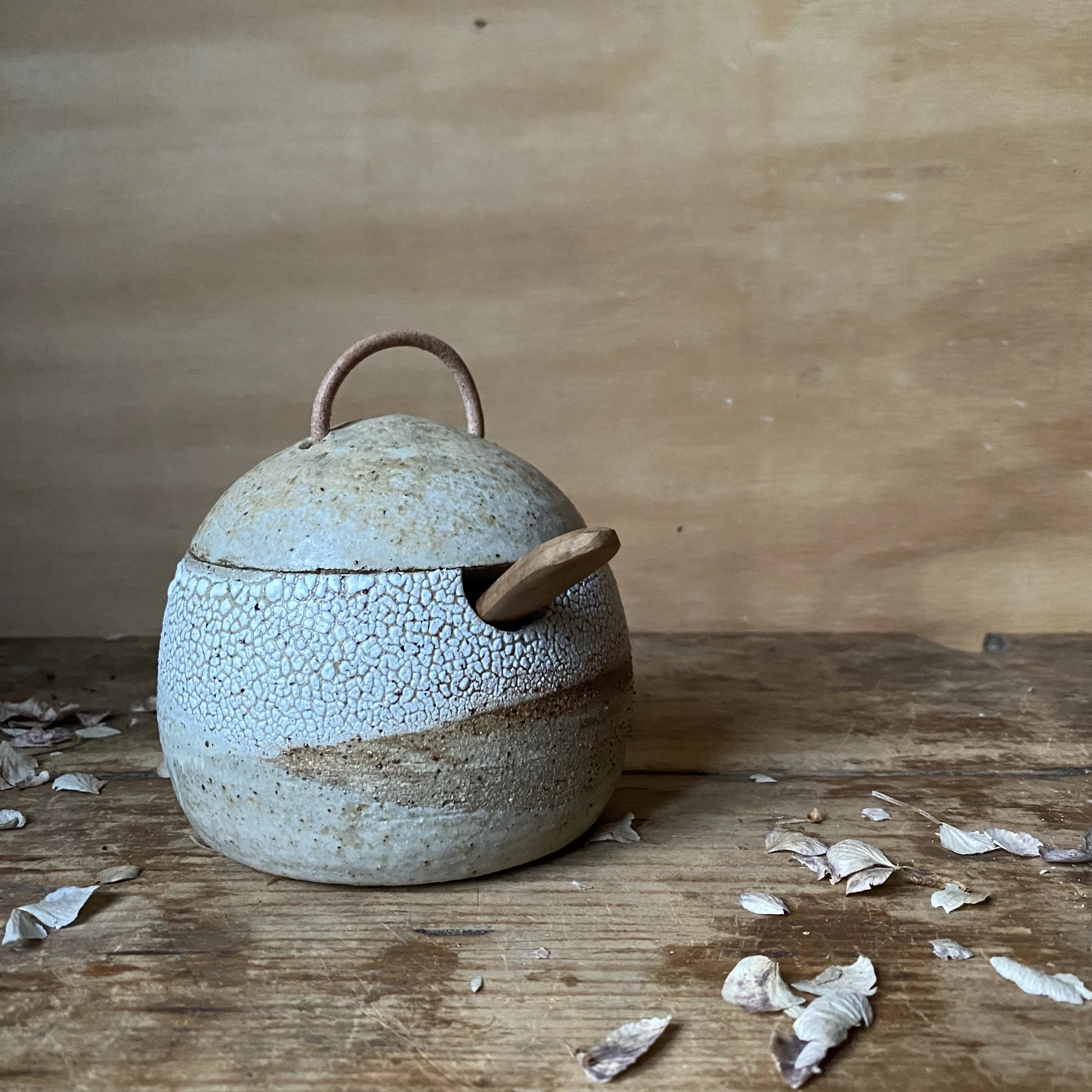 Handmade salt-sugar vessel ceramic made in Melbourne