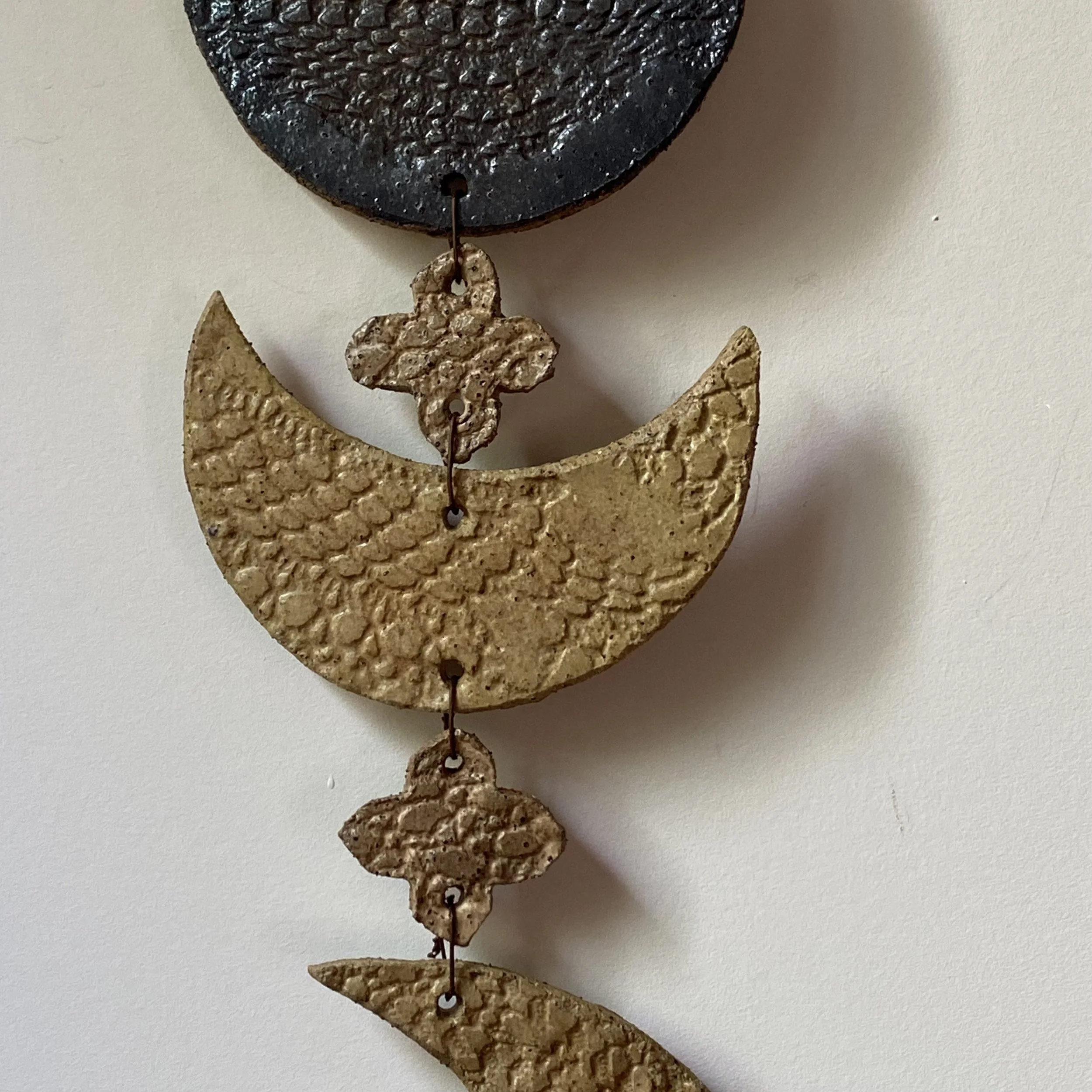 Unearthed Moon Phase Ceramic Wallhanging - Two