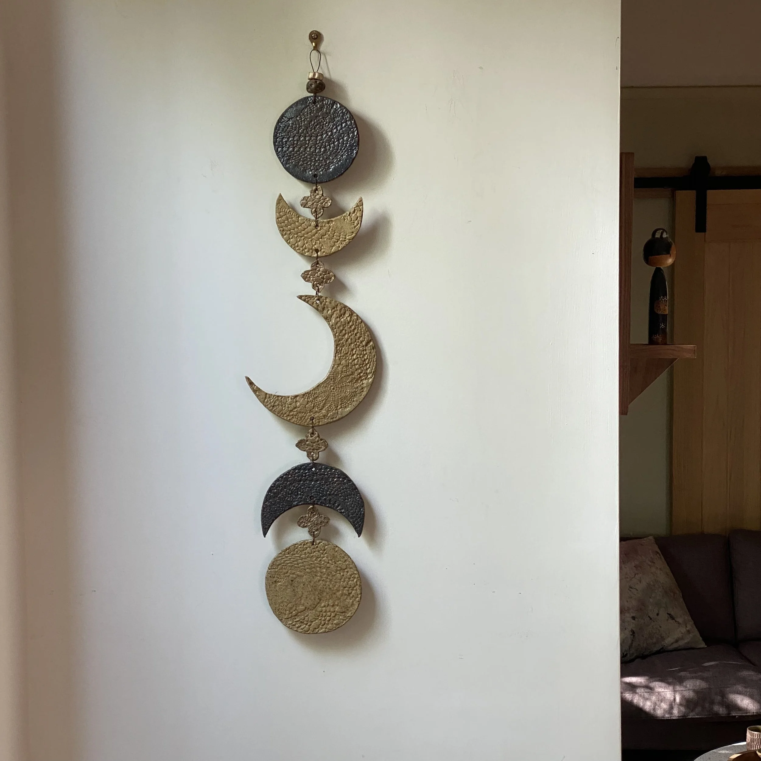 Unearthed Moon Phase Ceramic Wallhanging - Two