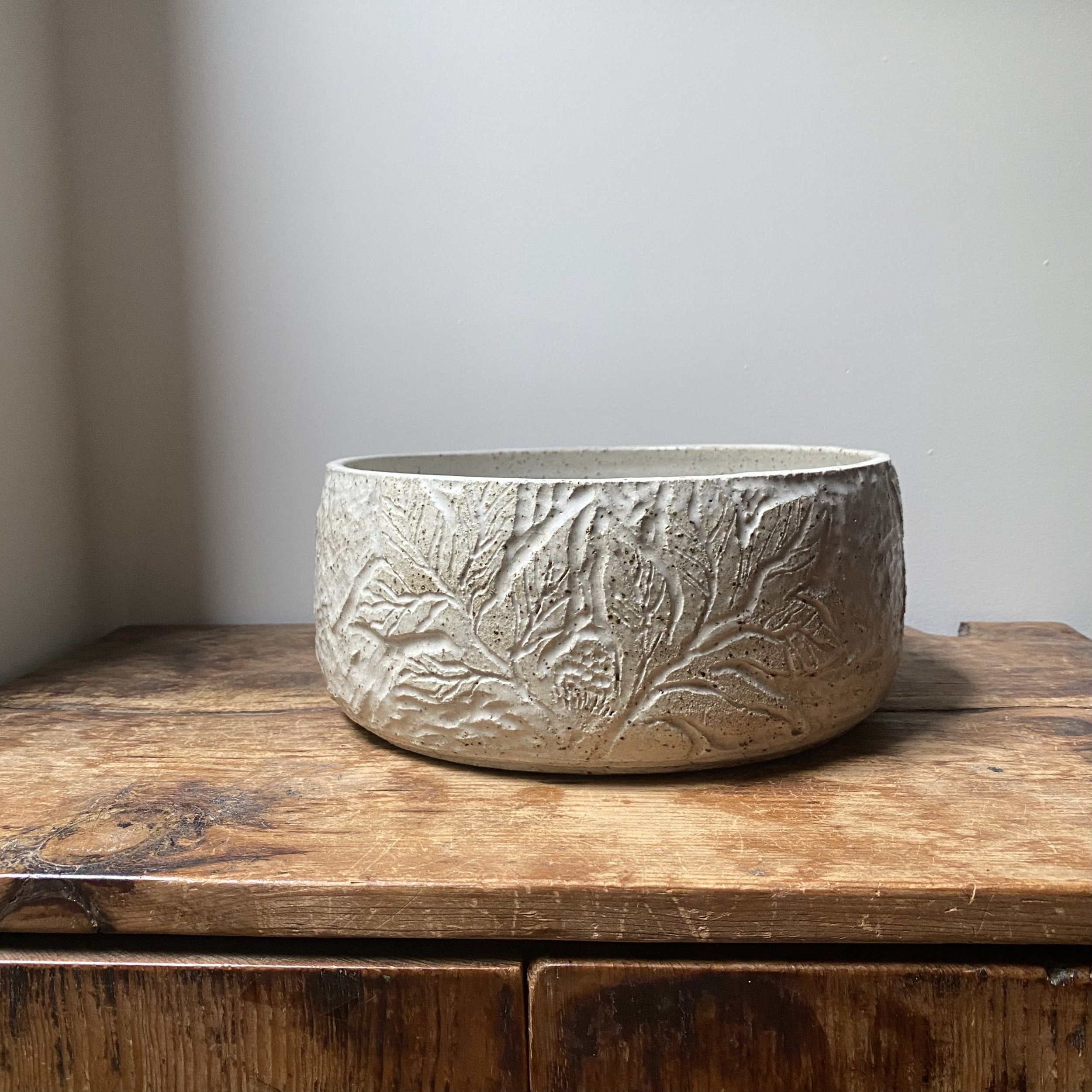 Unearthed Botanical Bowl - Ash glaze