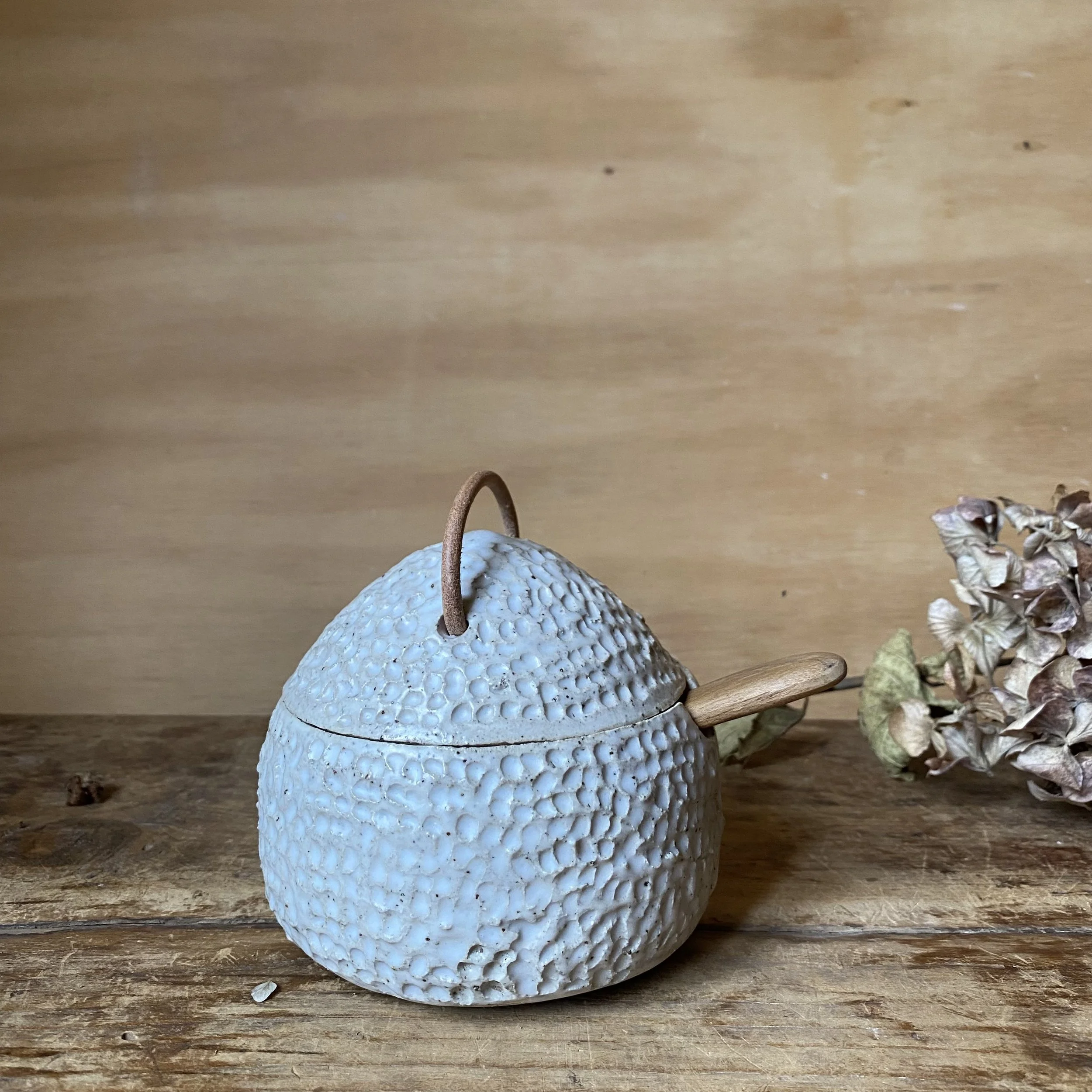 Unearthed Quartz Sugar/Salt Vessel - Ash