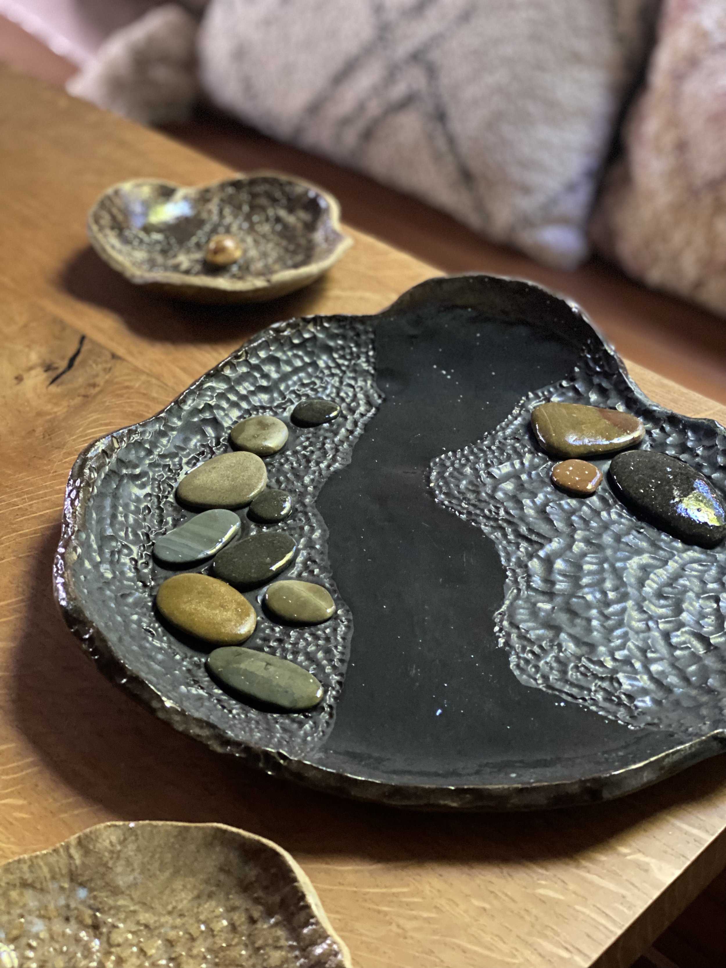 Unearthed Riversong organic handmade ceramic platter