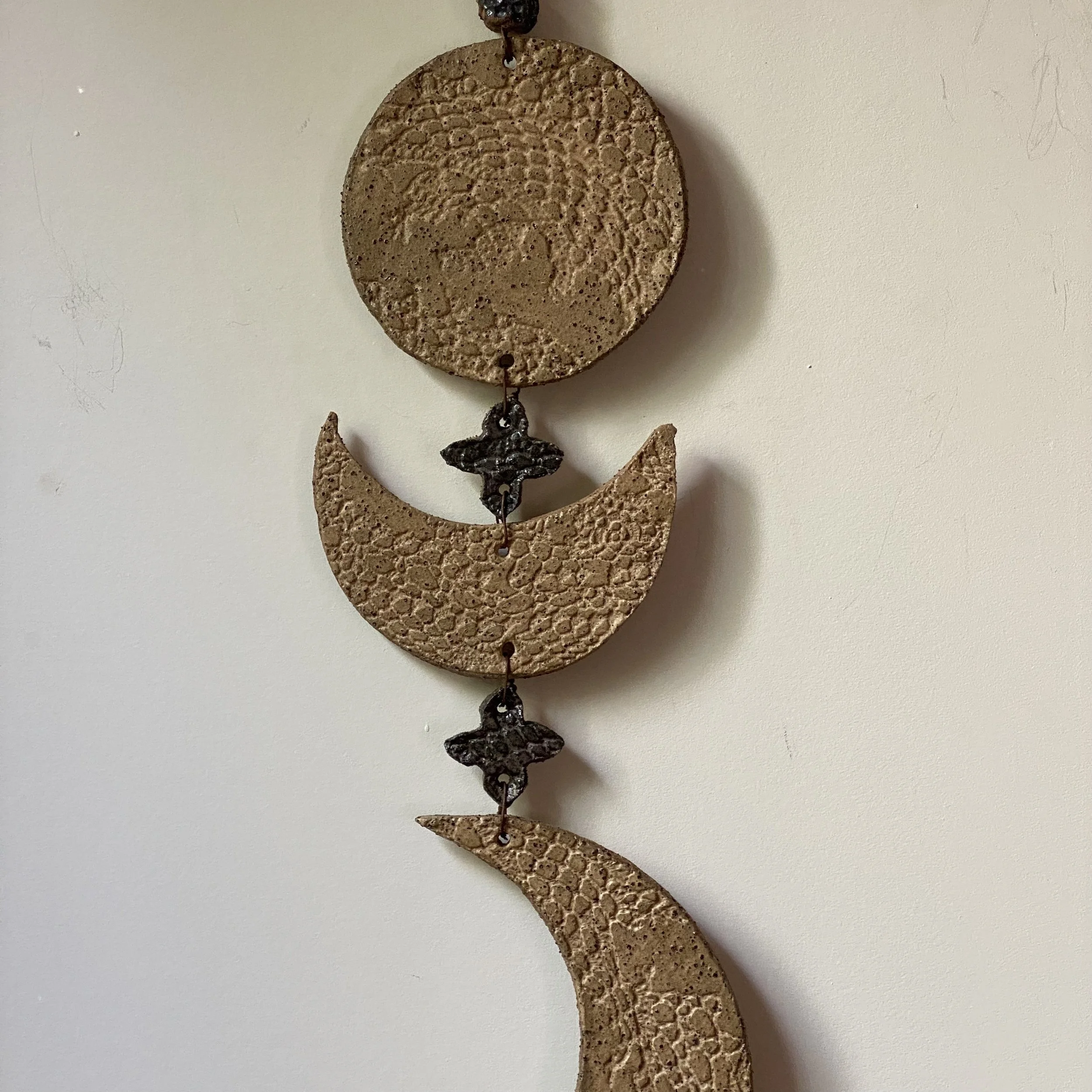 Unearthed Moon Phase Ceramic Wallhanging  - One