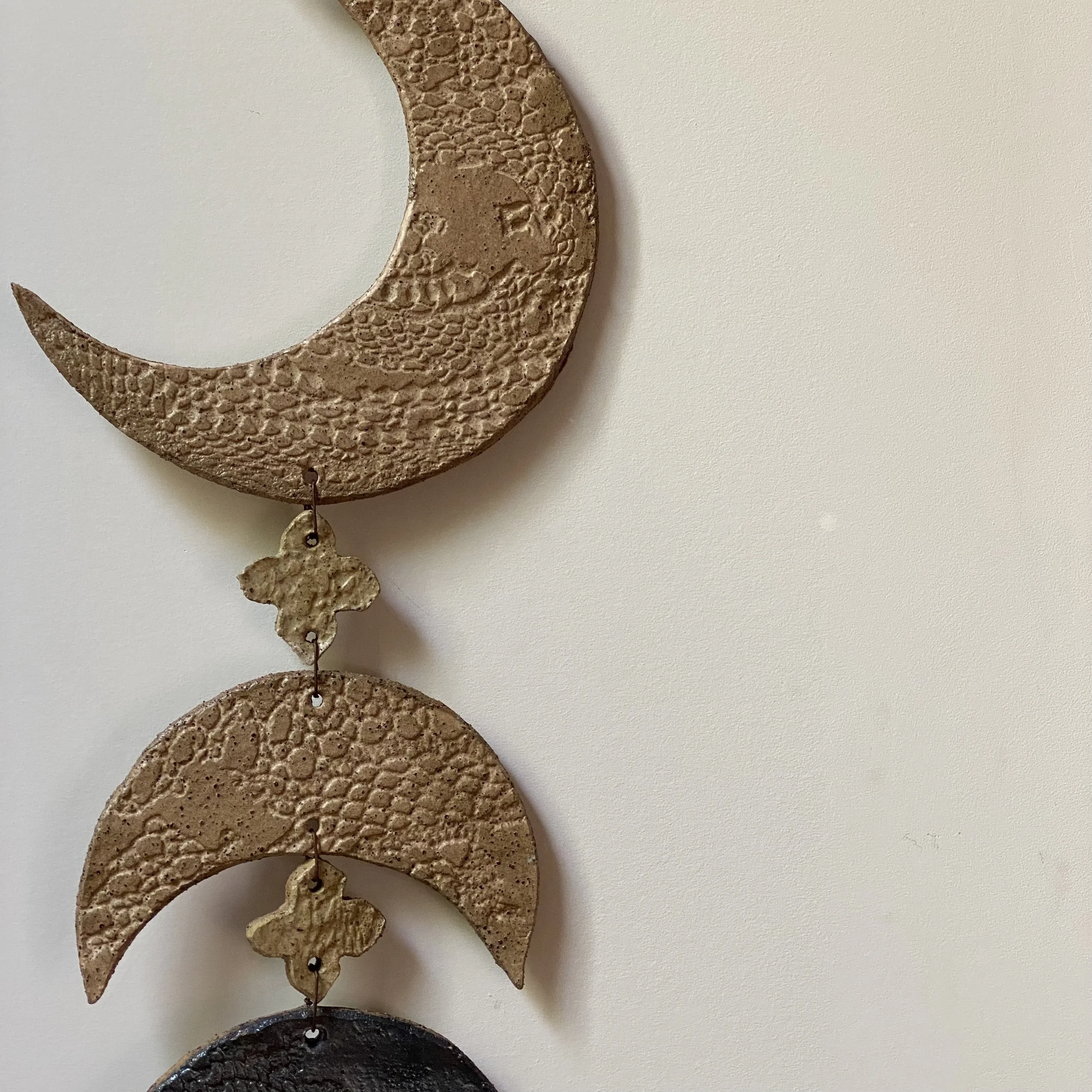 Unearthed Moon Phase Ceramic Wallhanging - Six