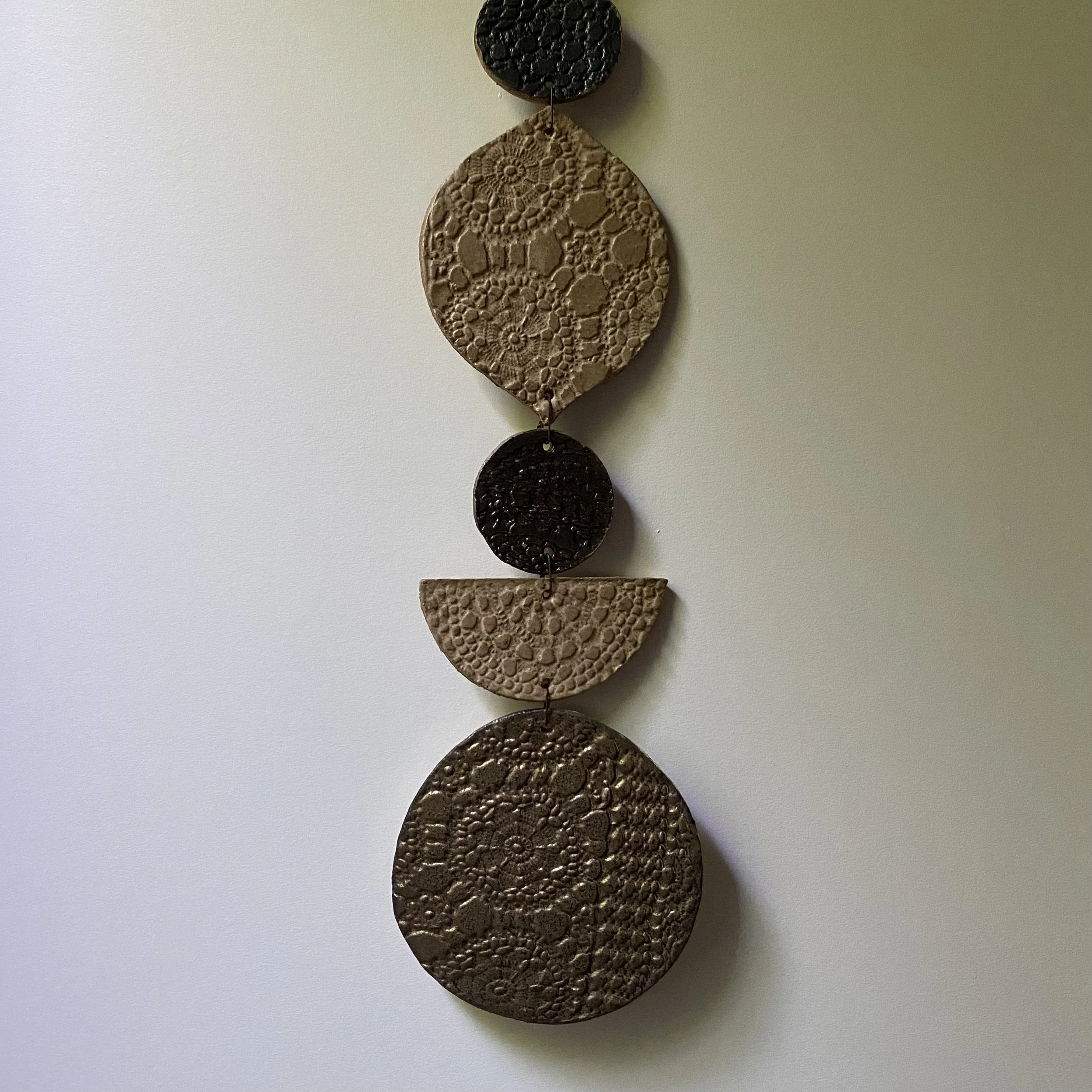 Unearthed Large Flora Wall Hanging - Earthy Bronze Glaze