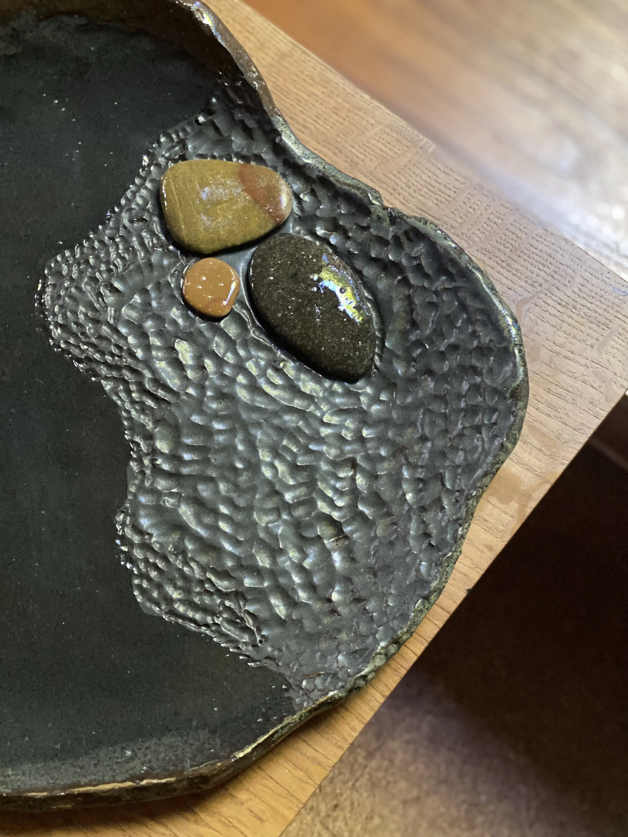 Unearthed Riversong organic handmade ceramic platter