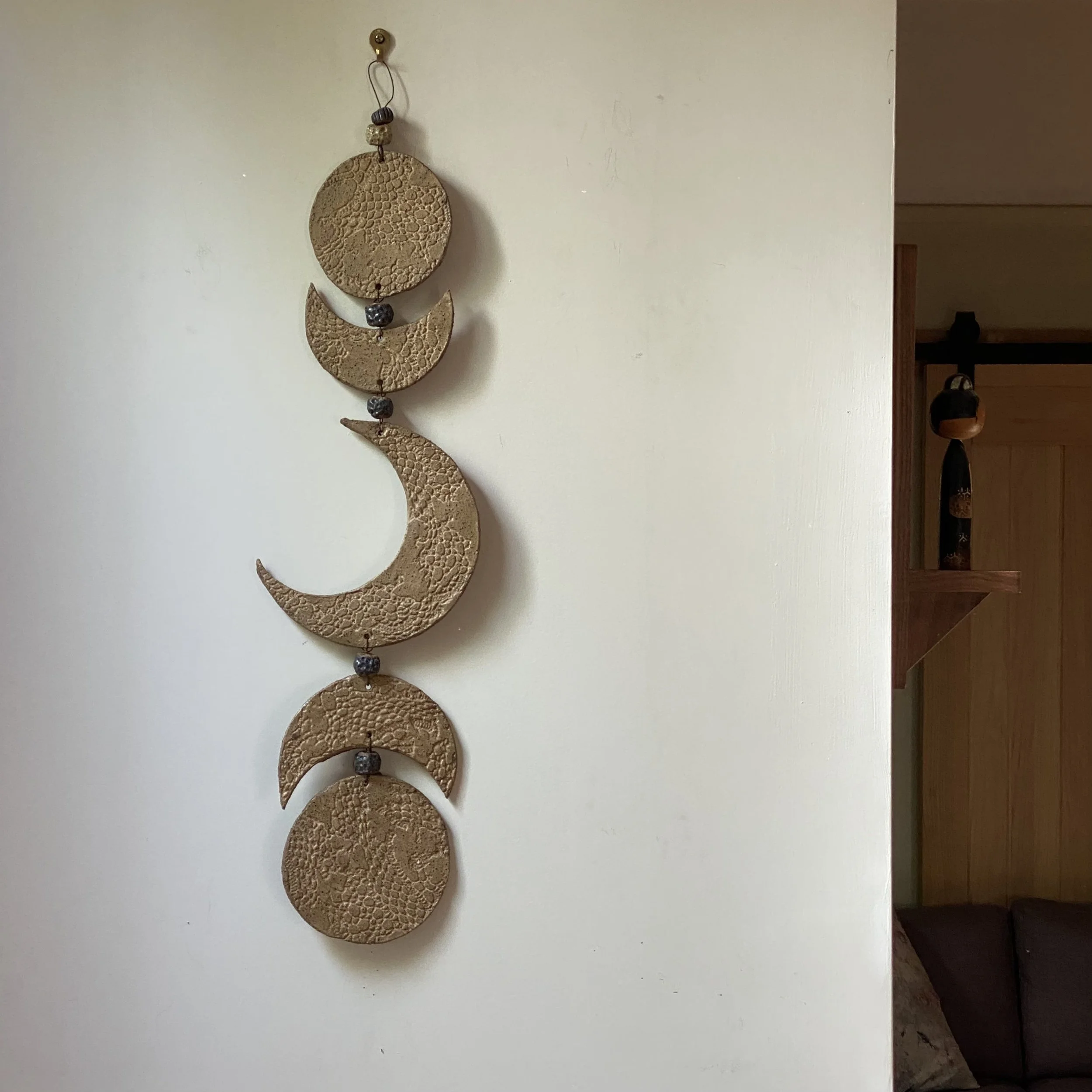 Unearthed Moon Phase Ceramic Wallhanging - Three