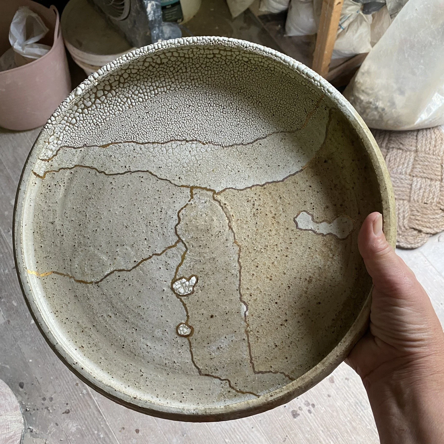 Terra Firma Gold Lustre ceramic platter