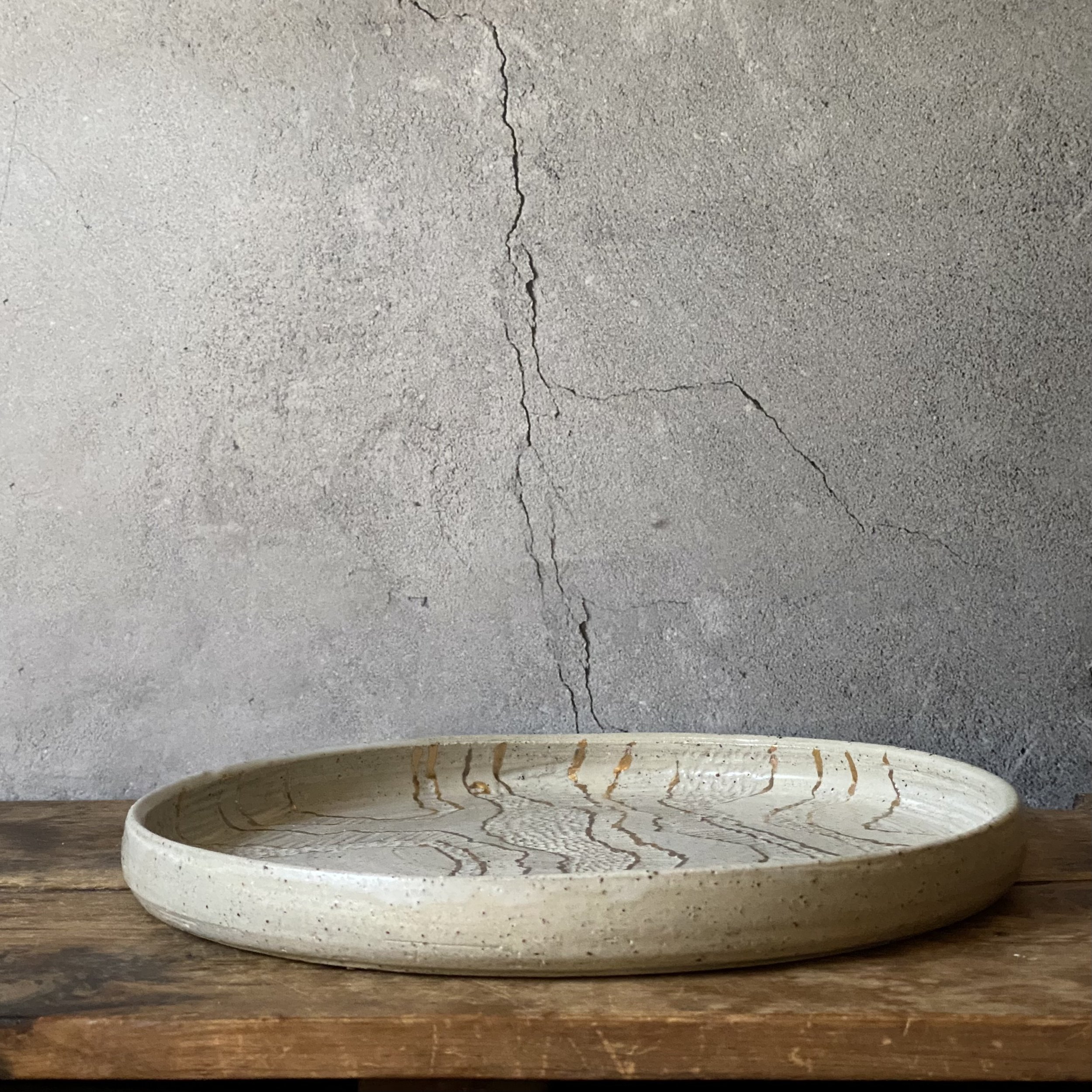 Unearthed Gold Seams ceramic Platter