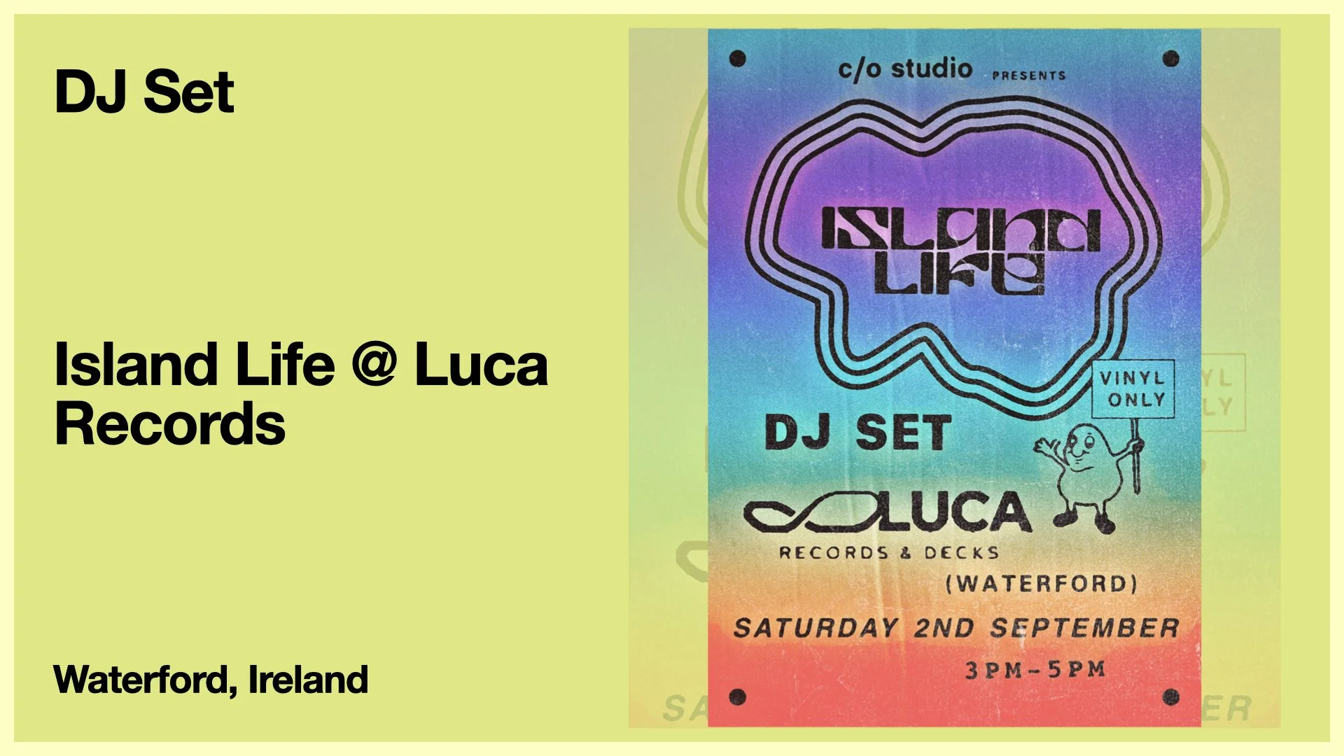 Island Life DJ set @ Luca Records
