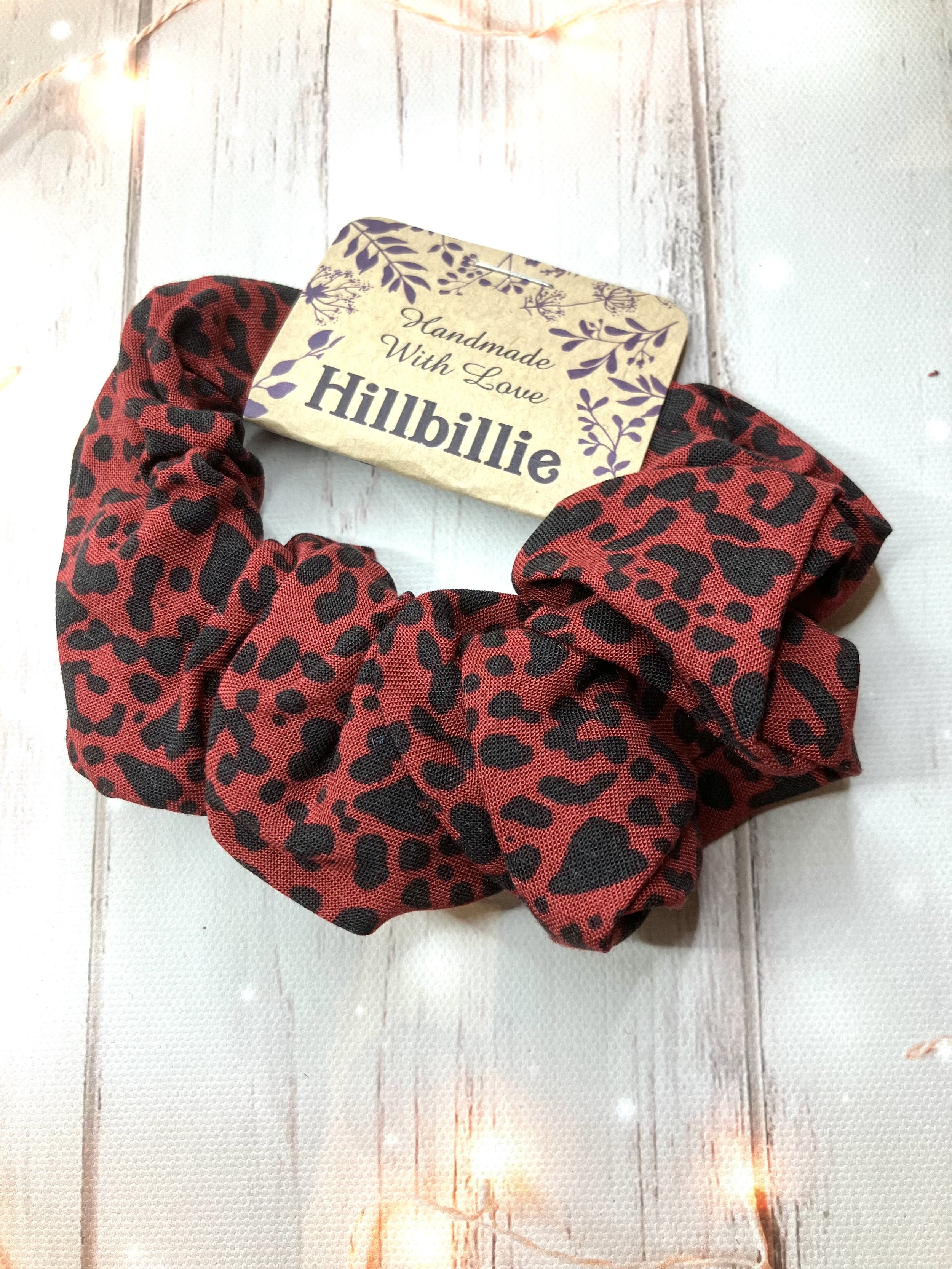 Pink blossom scrunchie — Hillbillie Bows