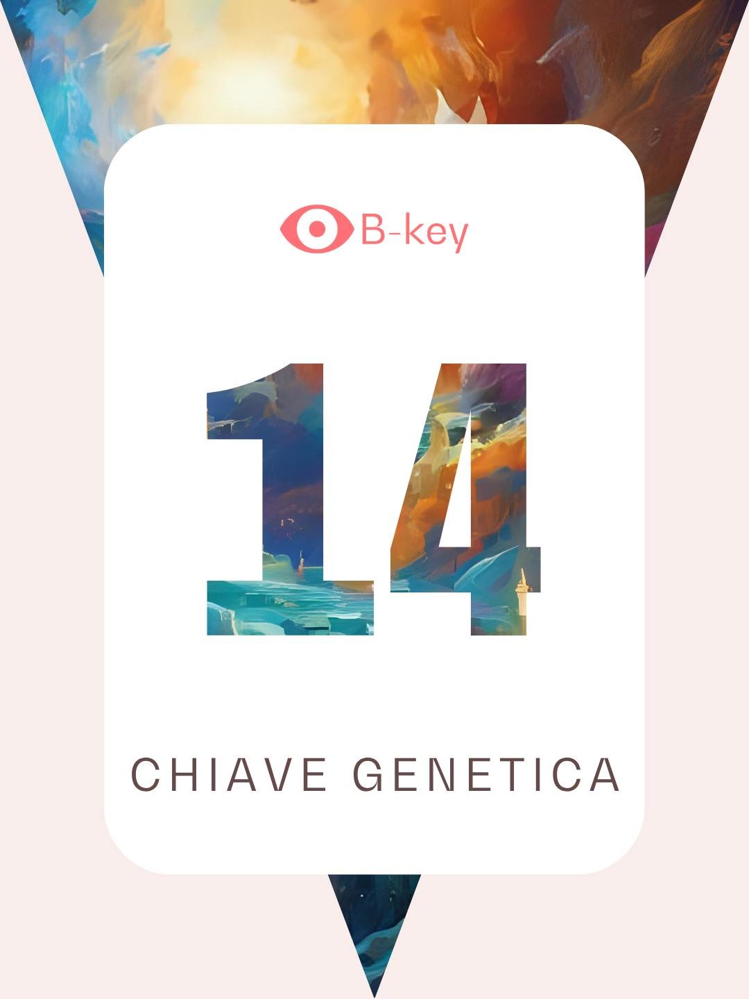 CHIAVE GENETICA 14 - Transito dal 16 al 22 novembre.

Ogni transito ci porta a fare esperienza delle particolari qualit&agrave; che ogni Chiave Genetica ha in s&eacute;.
Se hai questa Chiave nel tuo Profilo Ologenetico, potresti sentirti pi&ugrave; c