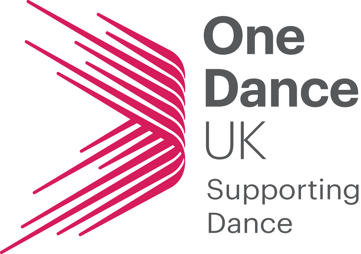 One Dance UK Supporting Dance rubine logo.png