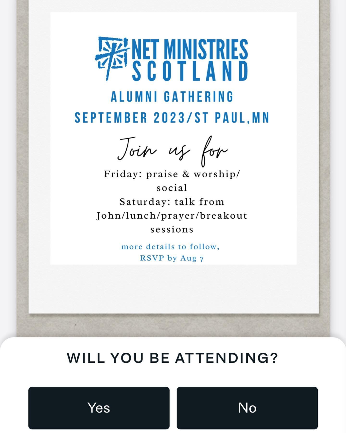 Alumni!! Let&rsquo;s hang out! 
We just sent invites out to our September alumni gathering in St. Paul, Minnesota. 
Didn&rsquo;t get the email? Dm us and update us on your contact details. See you there.