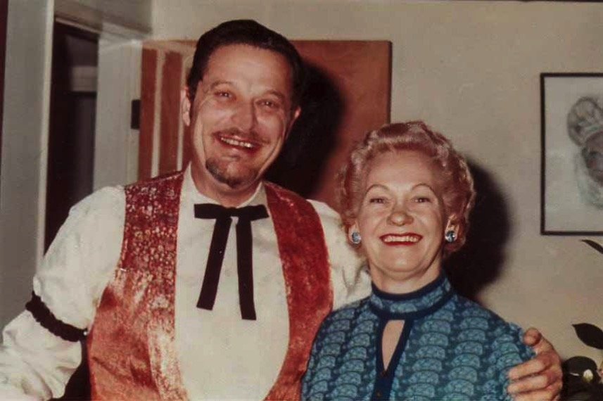 Dad and Mom dressed as Old West characters - Halloween 1973