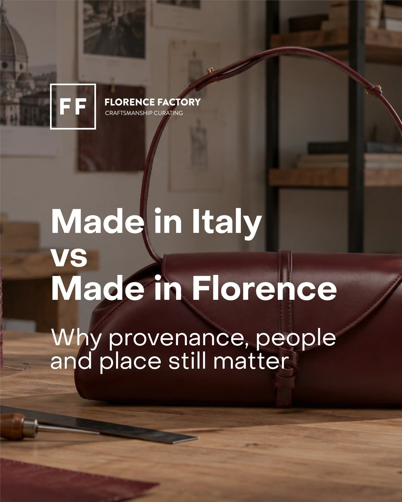&ldquo;Made in Italy&rdquo; tells you something.

But not everything.

For us, the more interesting questions are: who made it, where is the workshop, how many pieces are produced, and how close is the maker to the final object?

At Florence Factory,