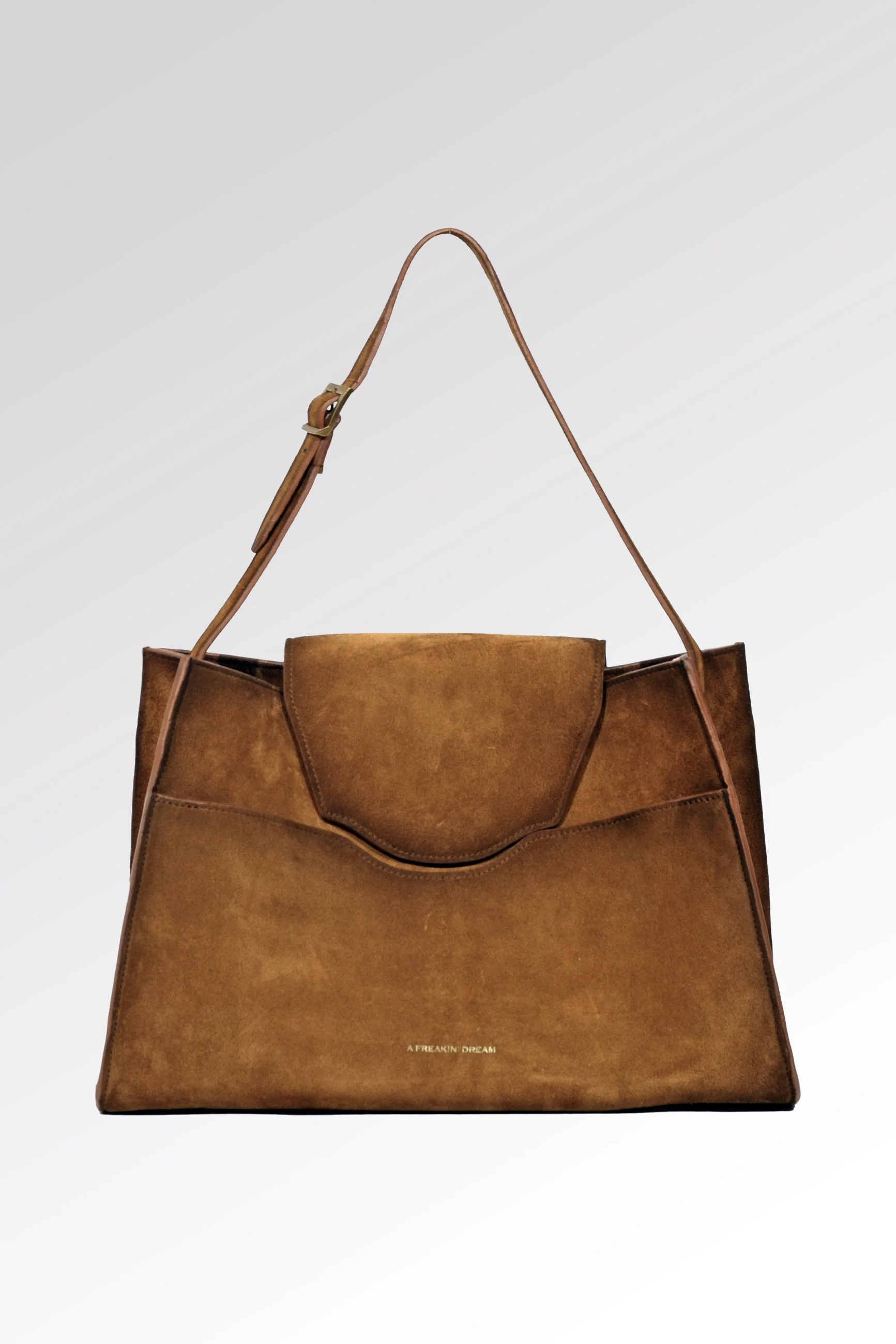 Pascale Airbrushed Suede Shoulder Bag – Burnt Wheat
