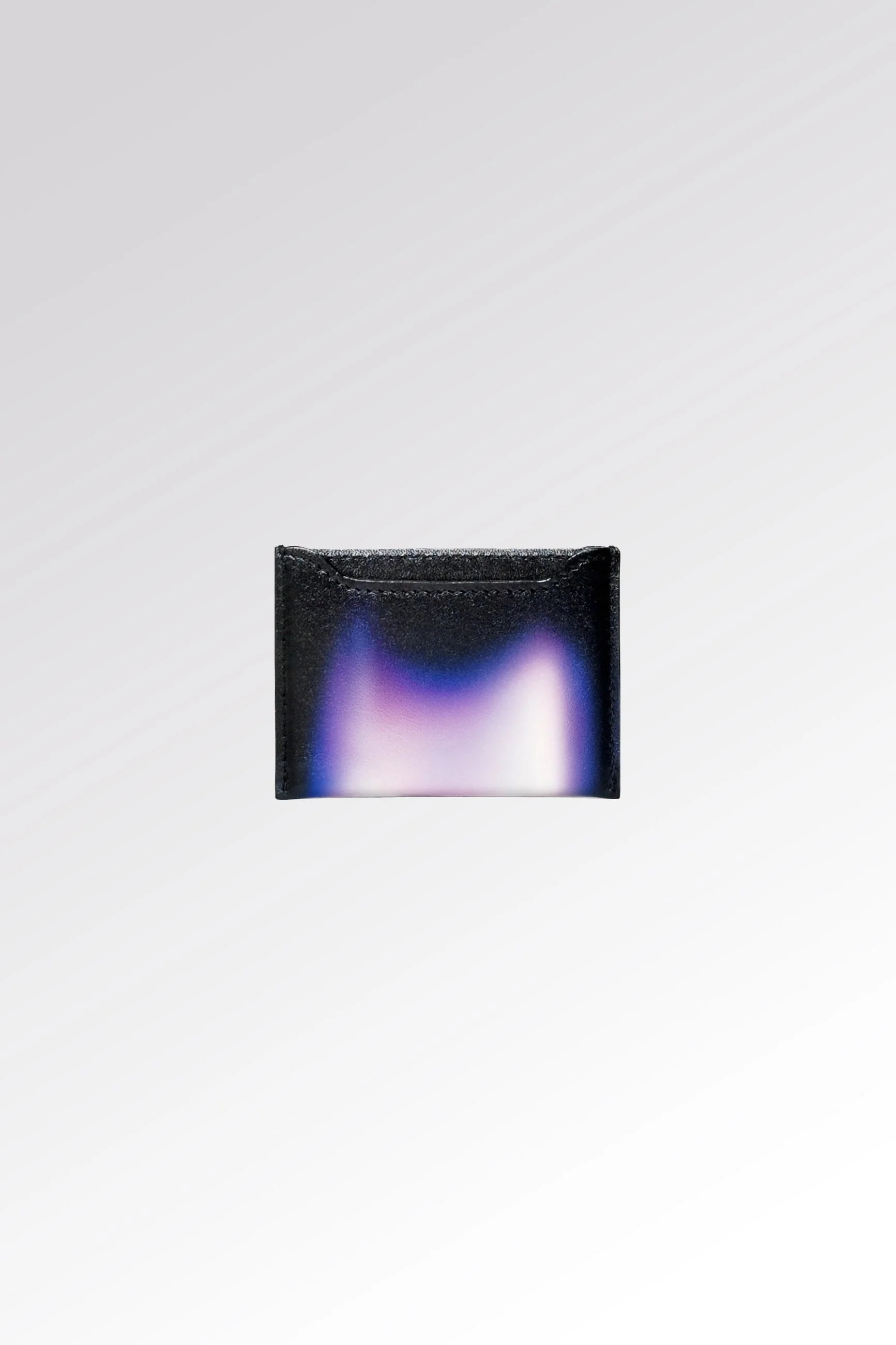 Airbrushed leather card holder