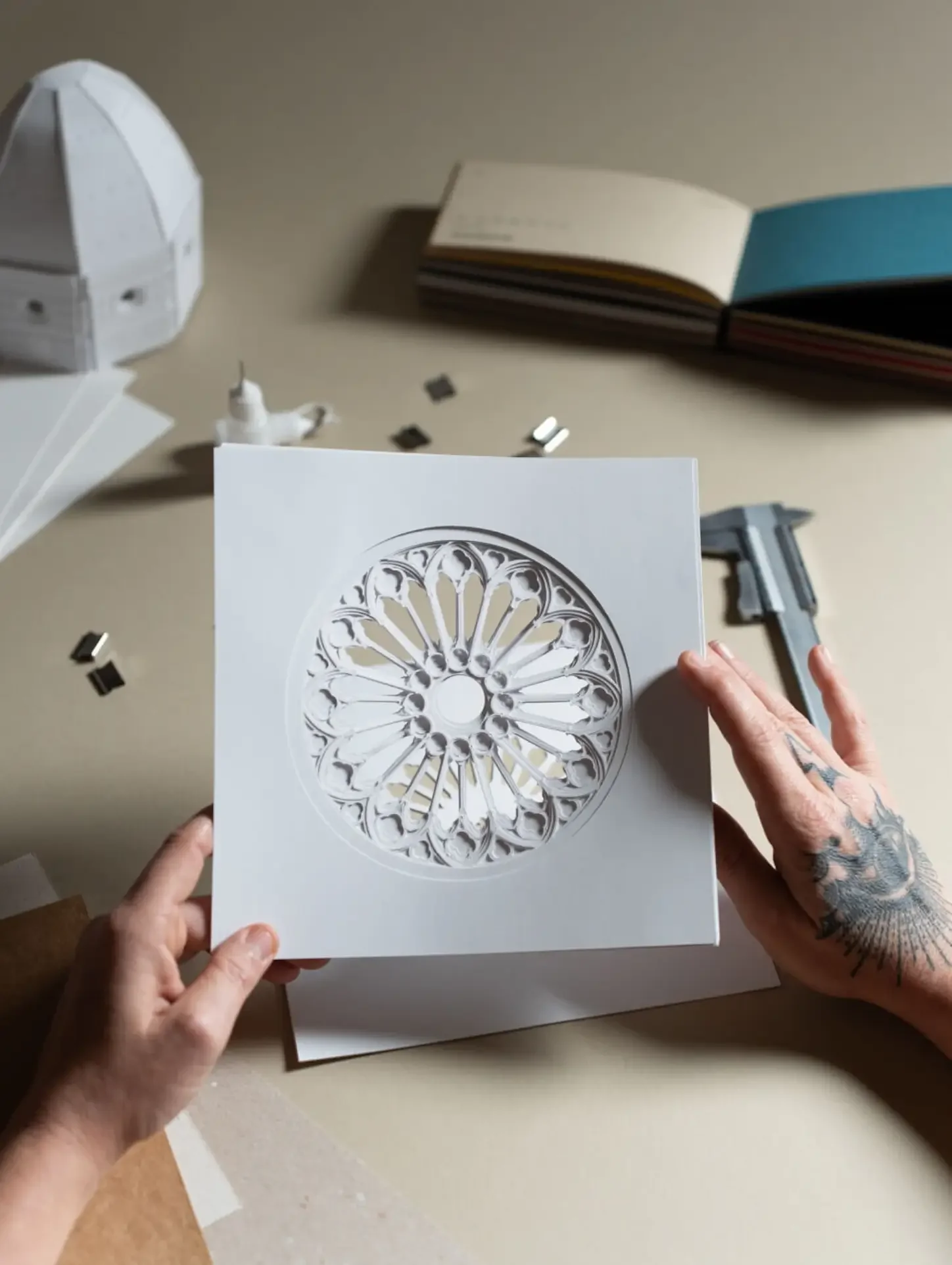 paper art in the making