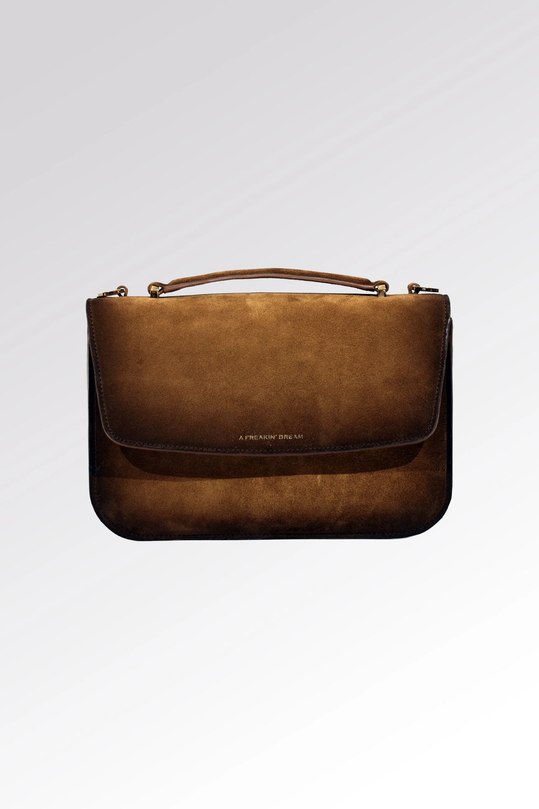 Tori Airbrushed Suede Shoulder Bag – Burnt Wheat