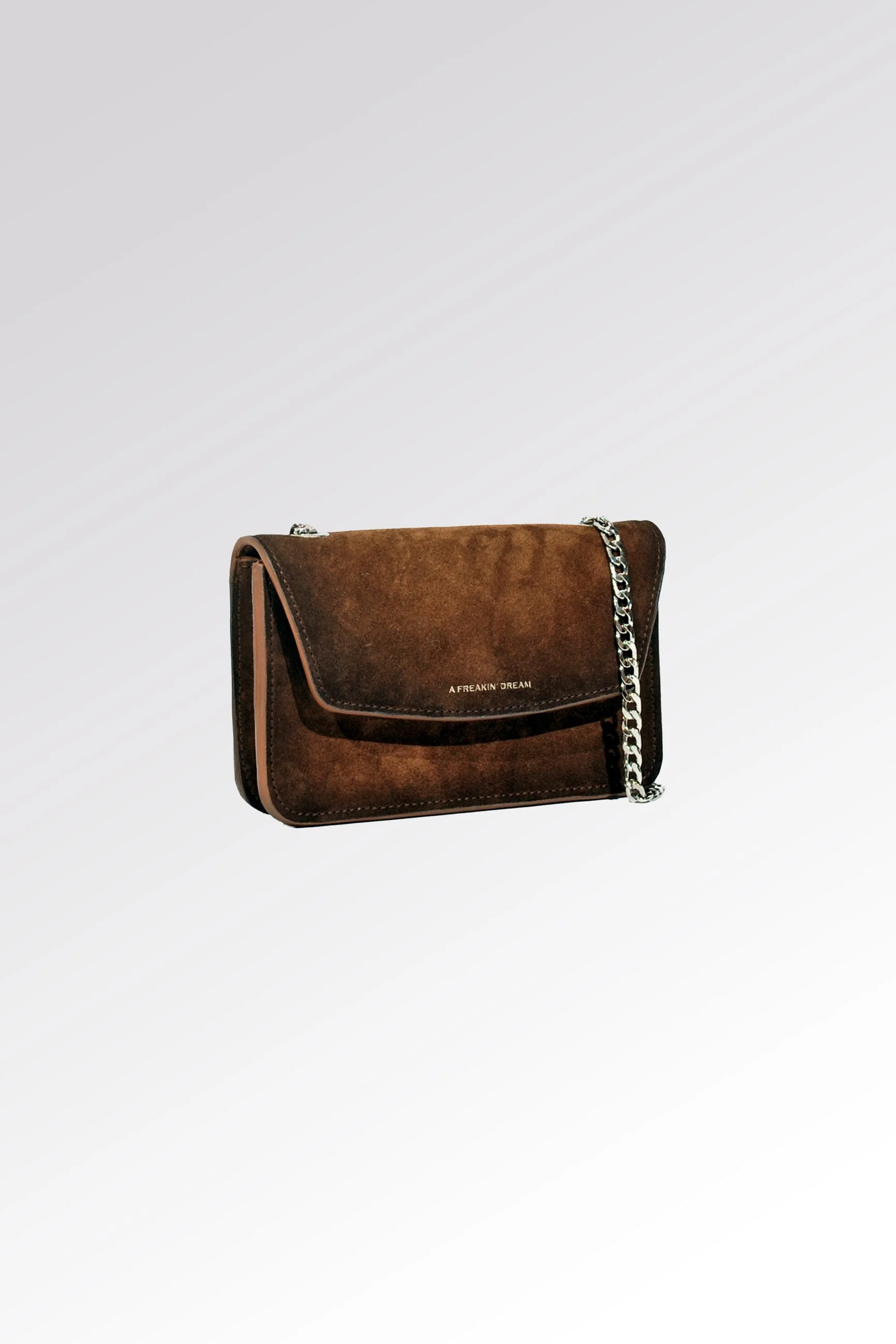 gia mini burnt wheat side florence factory freakindreamHandmade Italian suede shoulder bag with hand-applied airbrushed finish