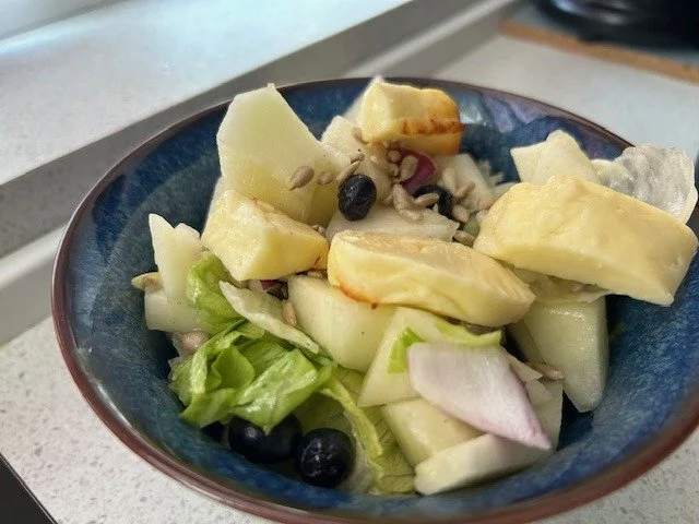 Melonsalat med halloumi