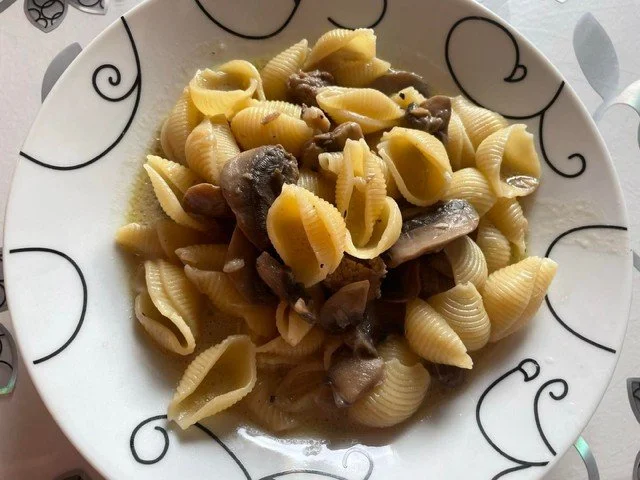 Pasta med svampe og fløde