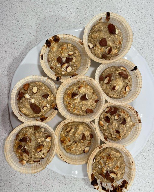 Sunde muffins med havregryn og banan