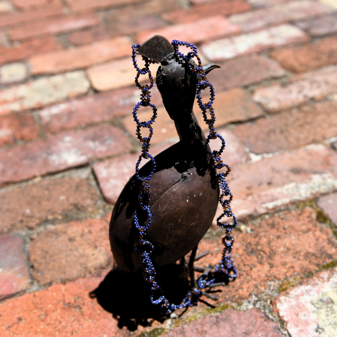 Necklace | Beads | Connected Links | Blue