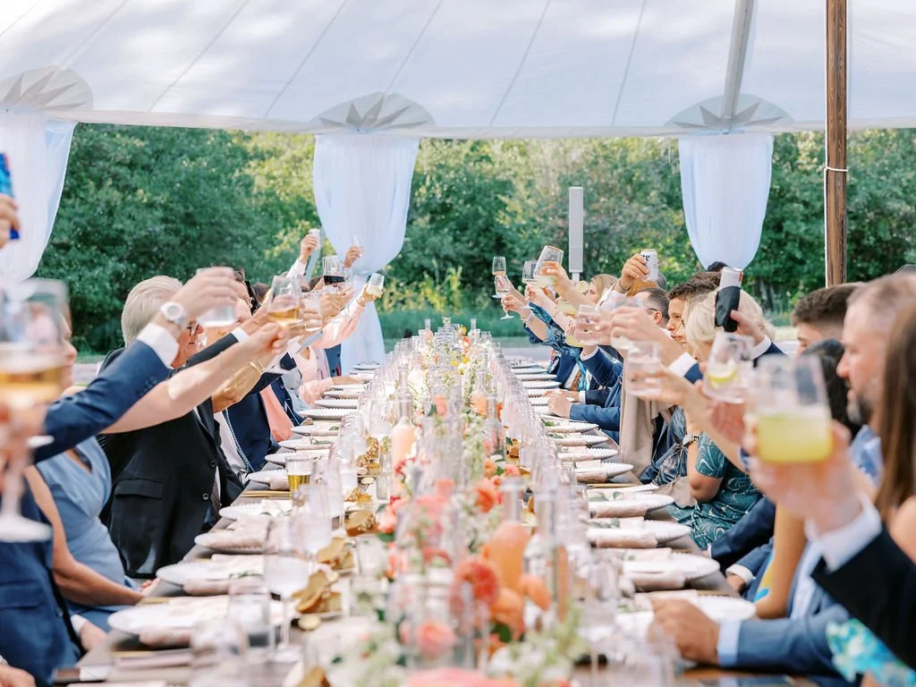 Outdoor wedding reception designed and coordinated by Duet Weddings & Events, showcasing full-service wedding planning in Utah