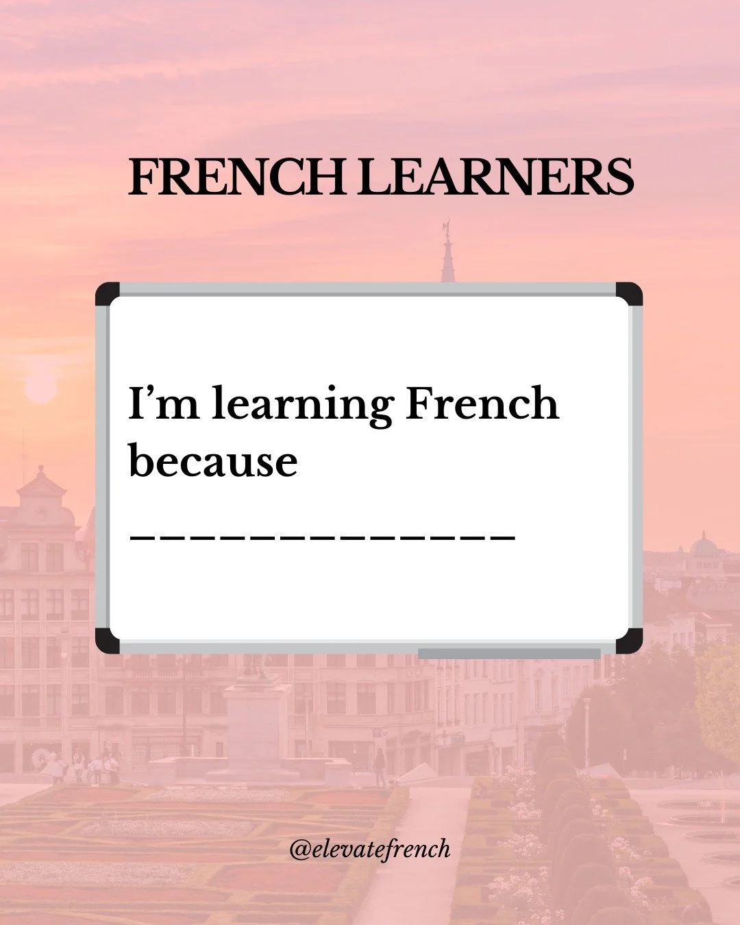 What's your reason? 👇🏻

For me, I started learning French as a kid because my dad loved teaching me and learning alongside me.

As a teen, I started taking French in school and my dad reviewed what he knew with Rosetta Stone so we could chat in Fre