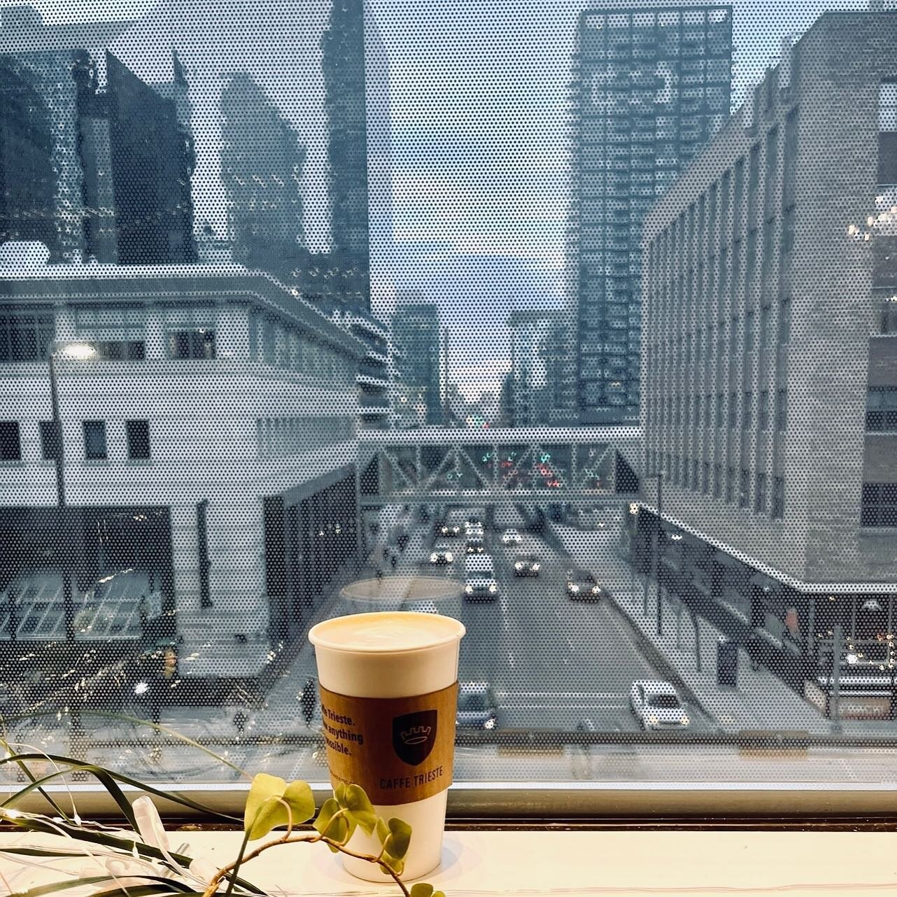 At Caffe Trieste your coffee anyways comes with a view ☕️ #caffetriestecanada