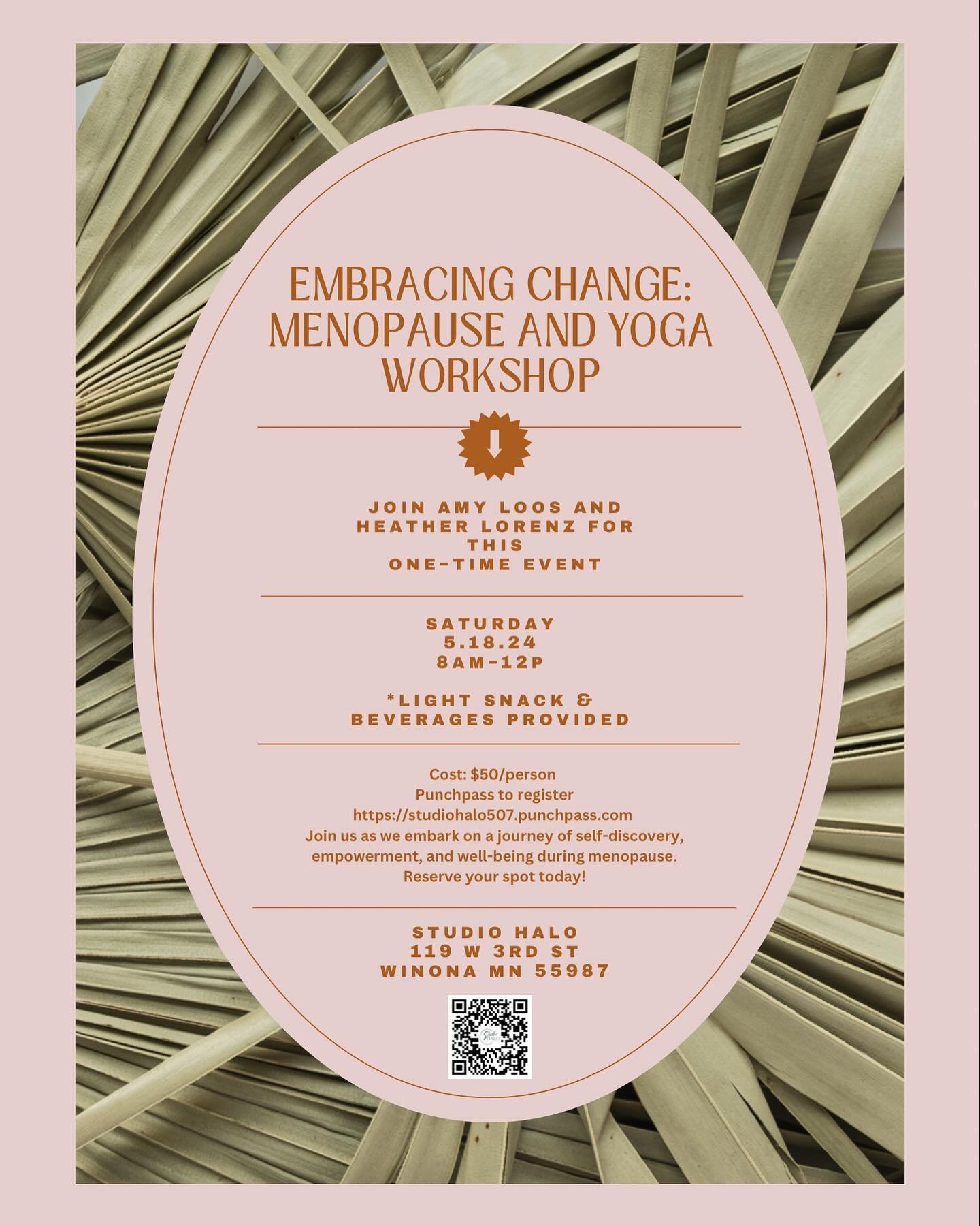 Join @loosamy and @journeyswithheather for a transformative workshop focused on navigating menopause with grace and empowerment through the ancient practice of yoga. Menopause is a natural transition in a woman&rsquo;s life, yet it can bring about ph