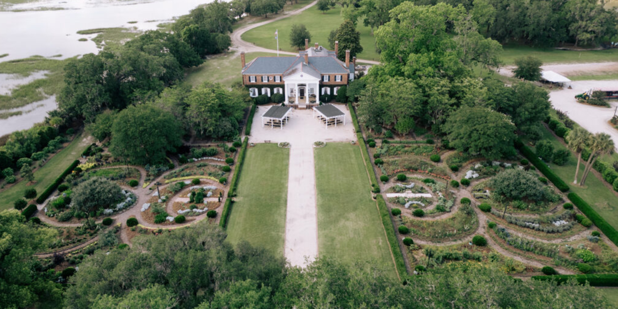 Boone Hall Plantation Wedding Birds-Eye View