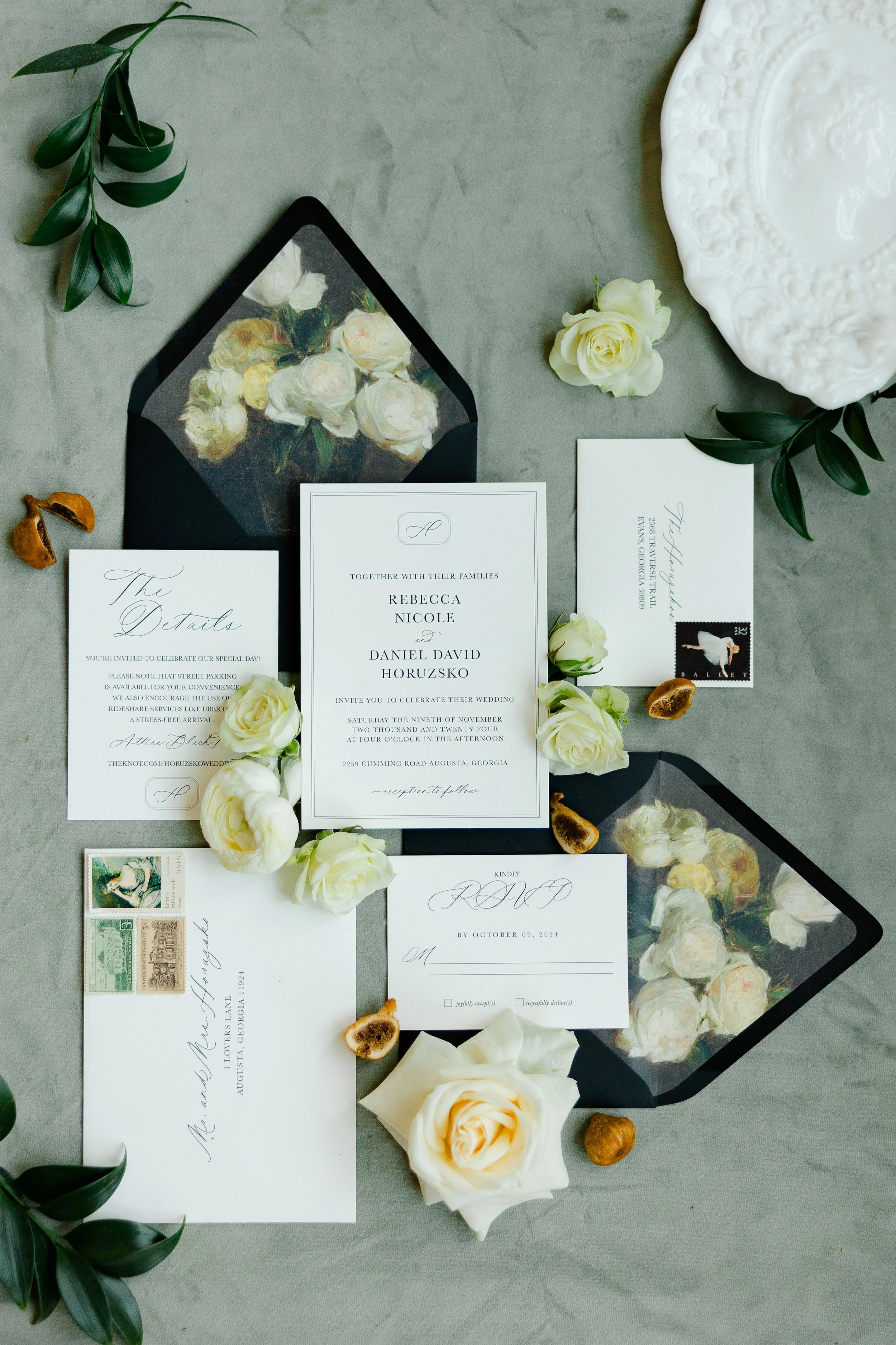 Custom Wedding Invitation Suite | Hartsy Designs in Augusta, GA