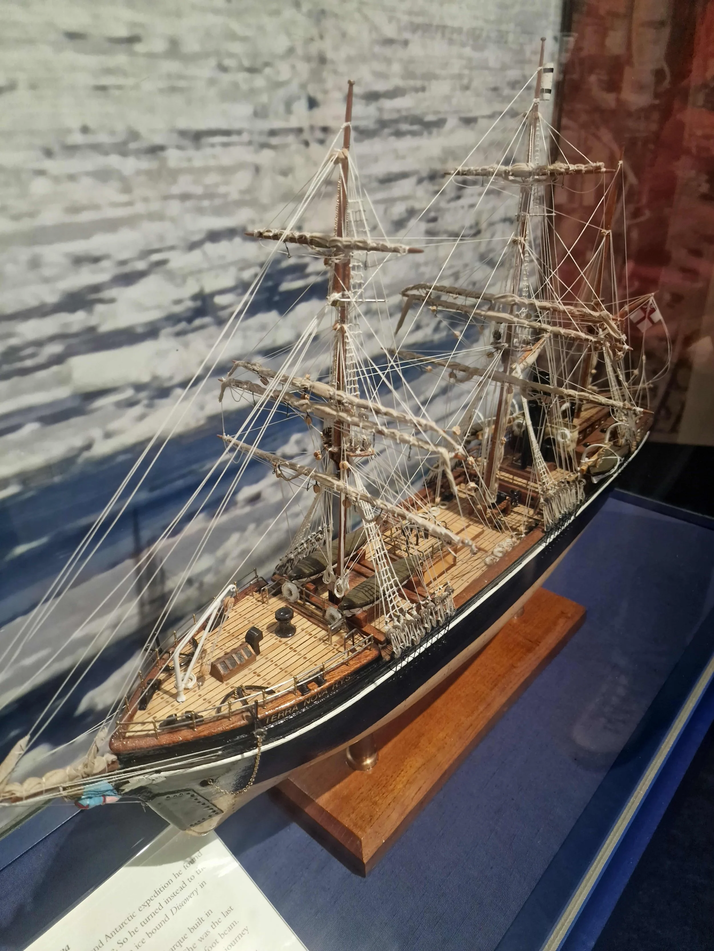 Photo of a model of the Terra Nova taken at the Discovery museum in Dundee