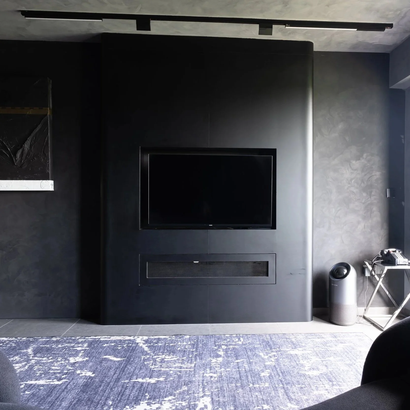 TV console + feature wall