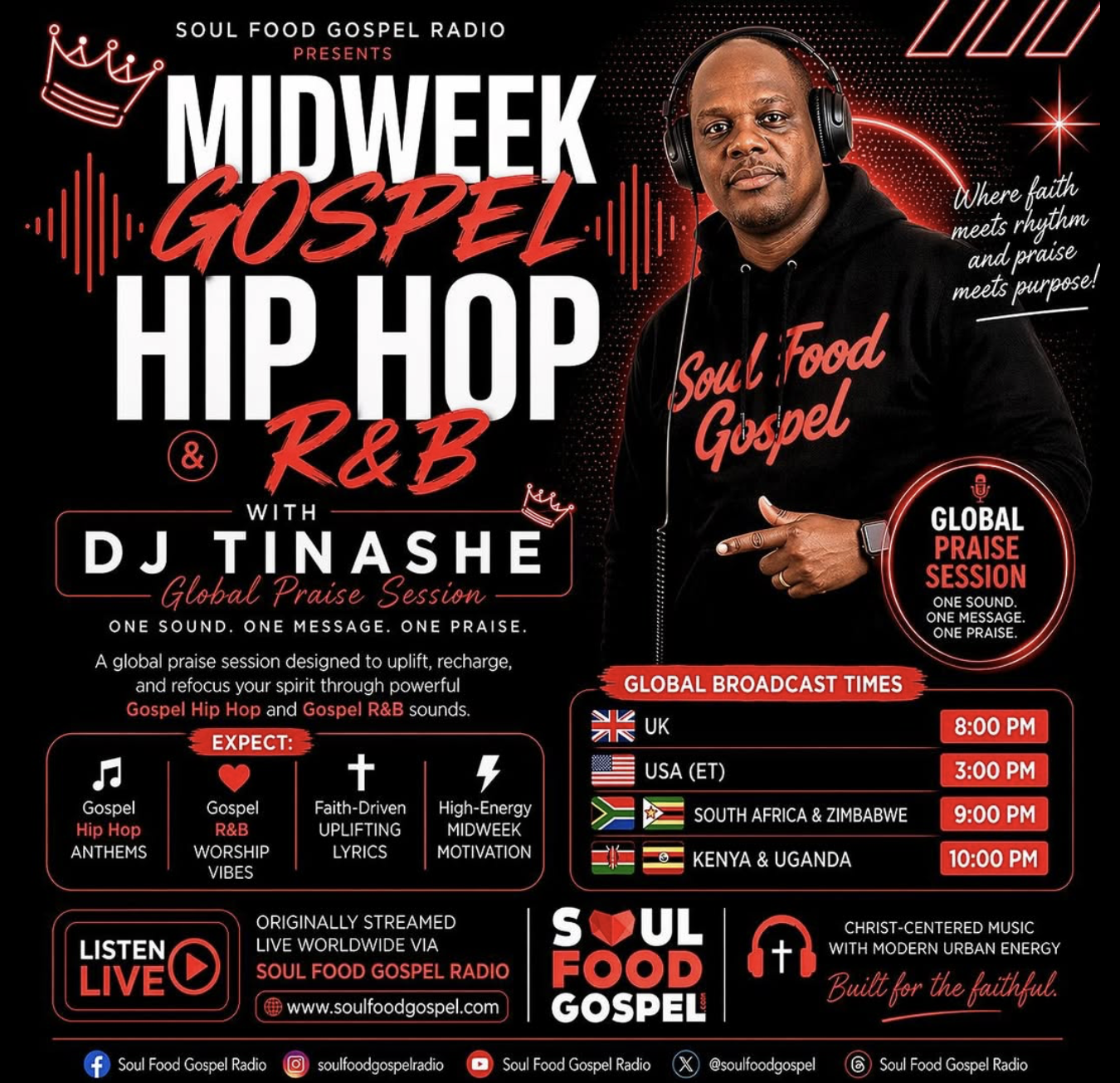 RB Hip Hop Gospel Night with DJ Tinashe April 22, 2026
