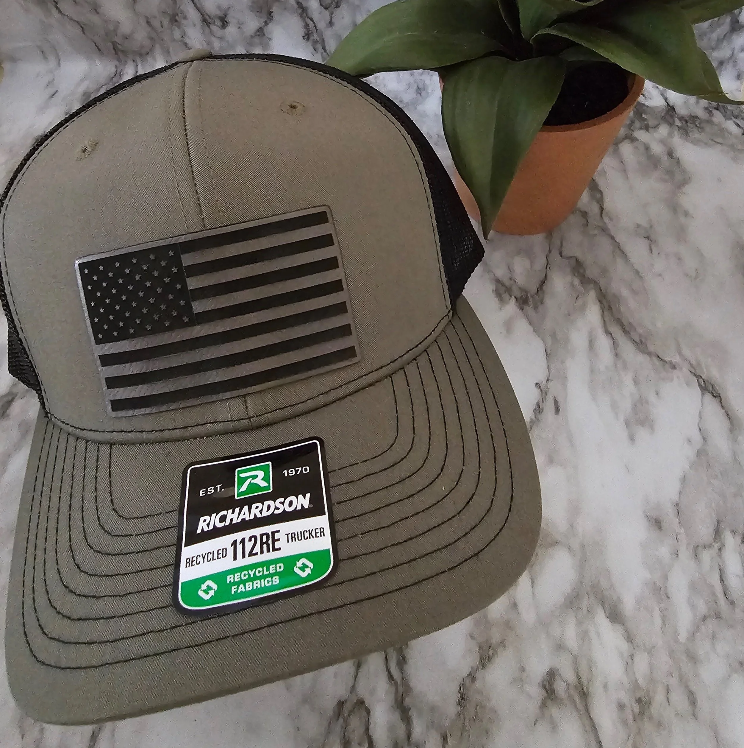 American Flag Hat (Gray/Black)
