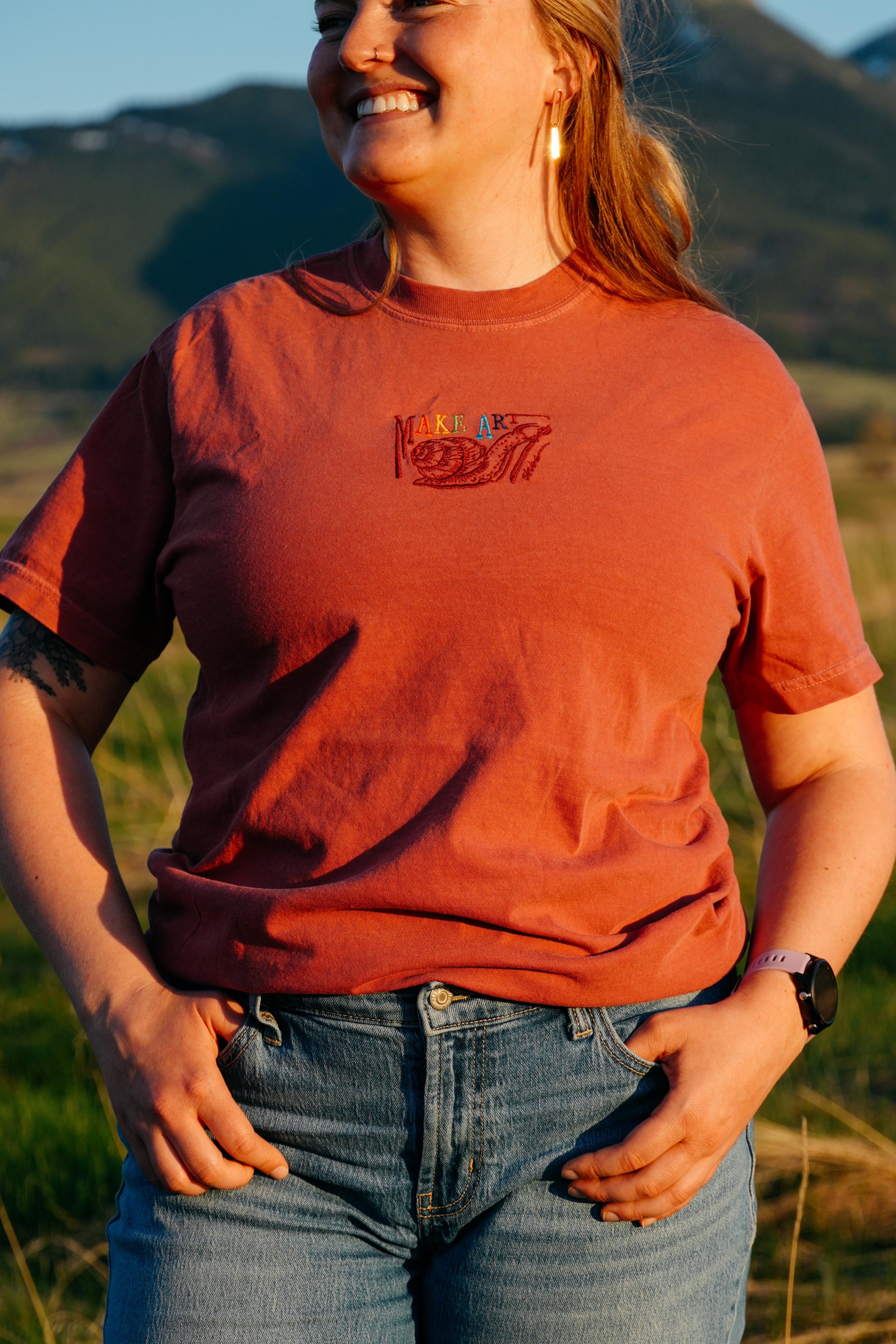 Make Art Embroidered Comfort Colors Tee